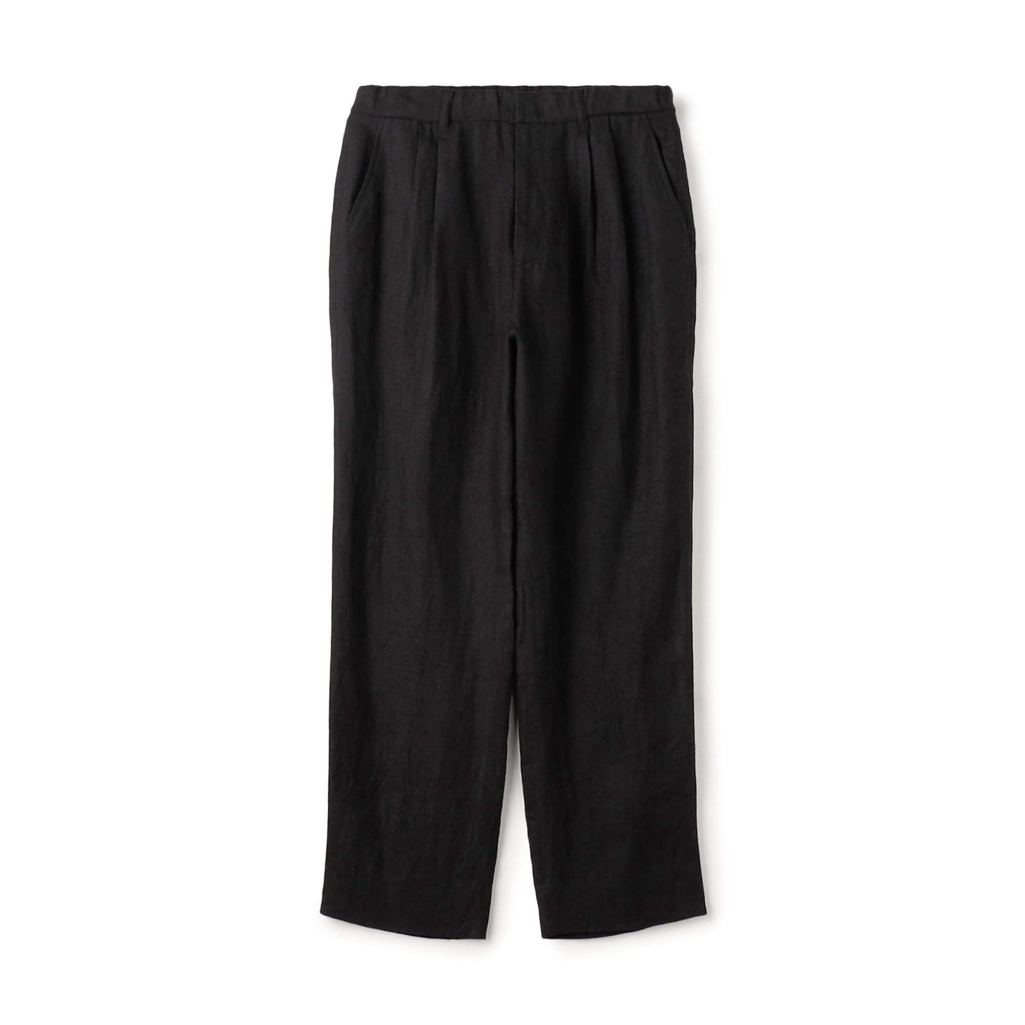 ブラッシュドリネン ツータックイージーパンツ