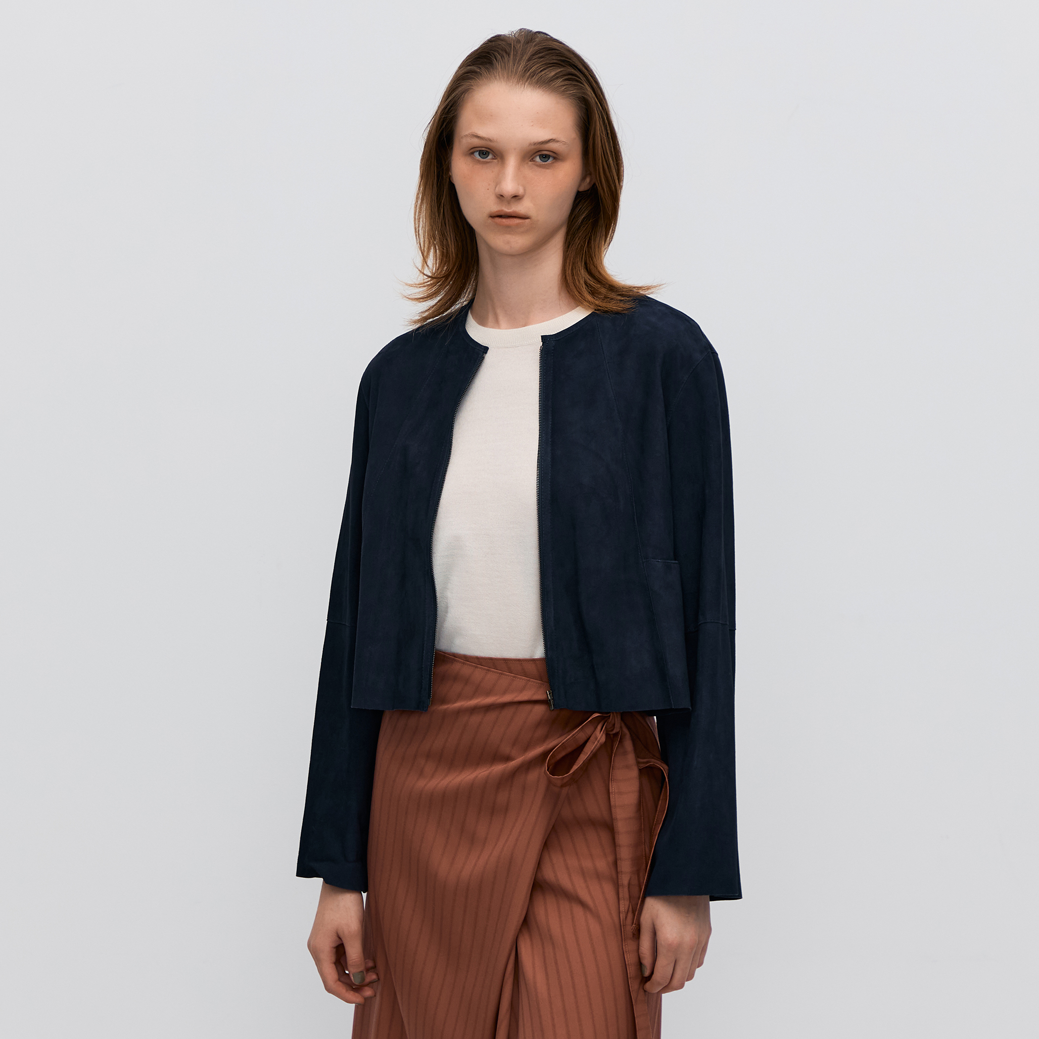 ゴートスエード ショートジップブルゾン｜トゥモローランド 公式通販