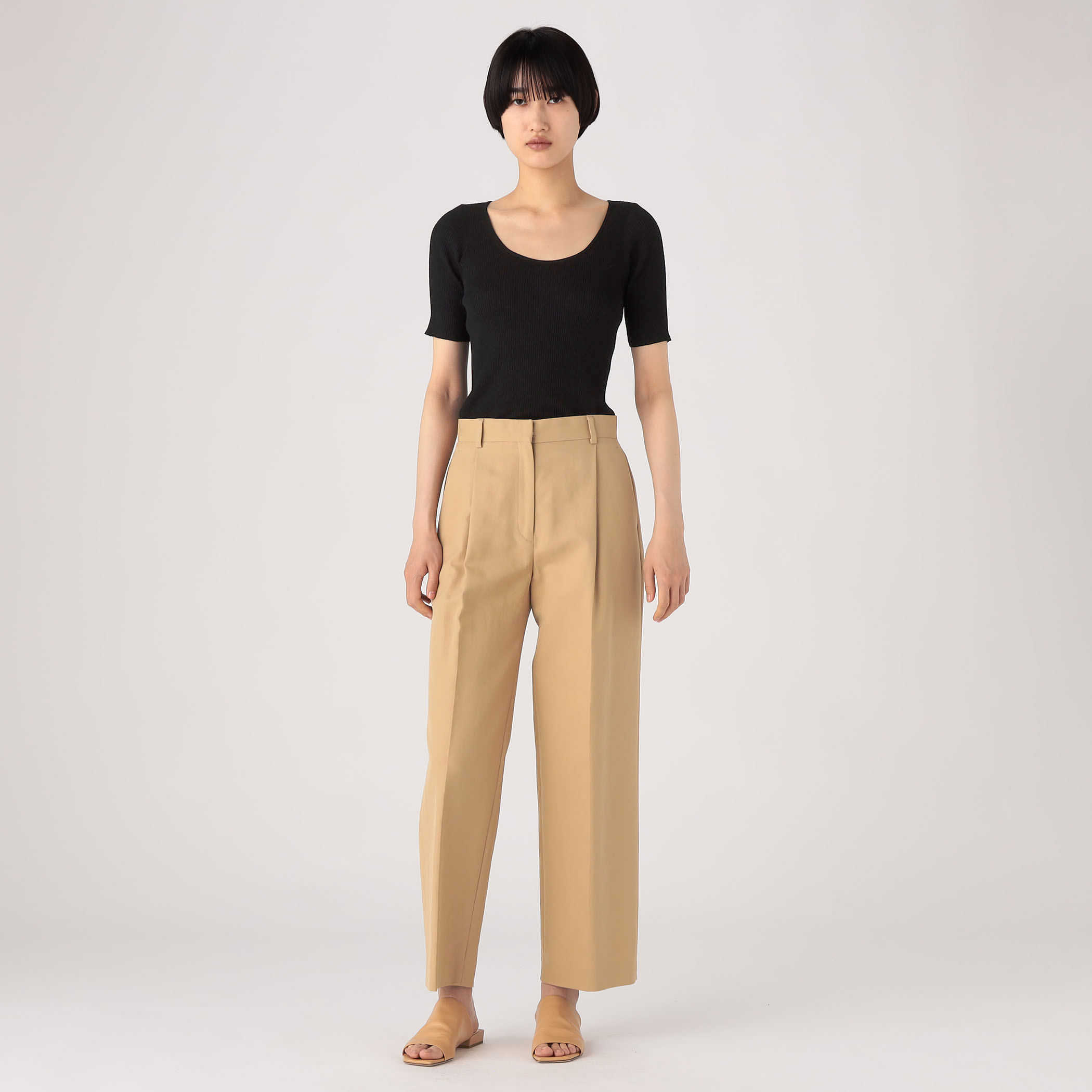 【Ballsey】ストレッチラミー ラウンドネックプルオーバー ストレッチラミー ラウンドネックプルオーバー