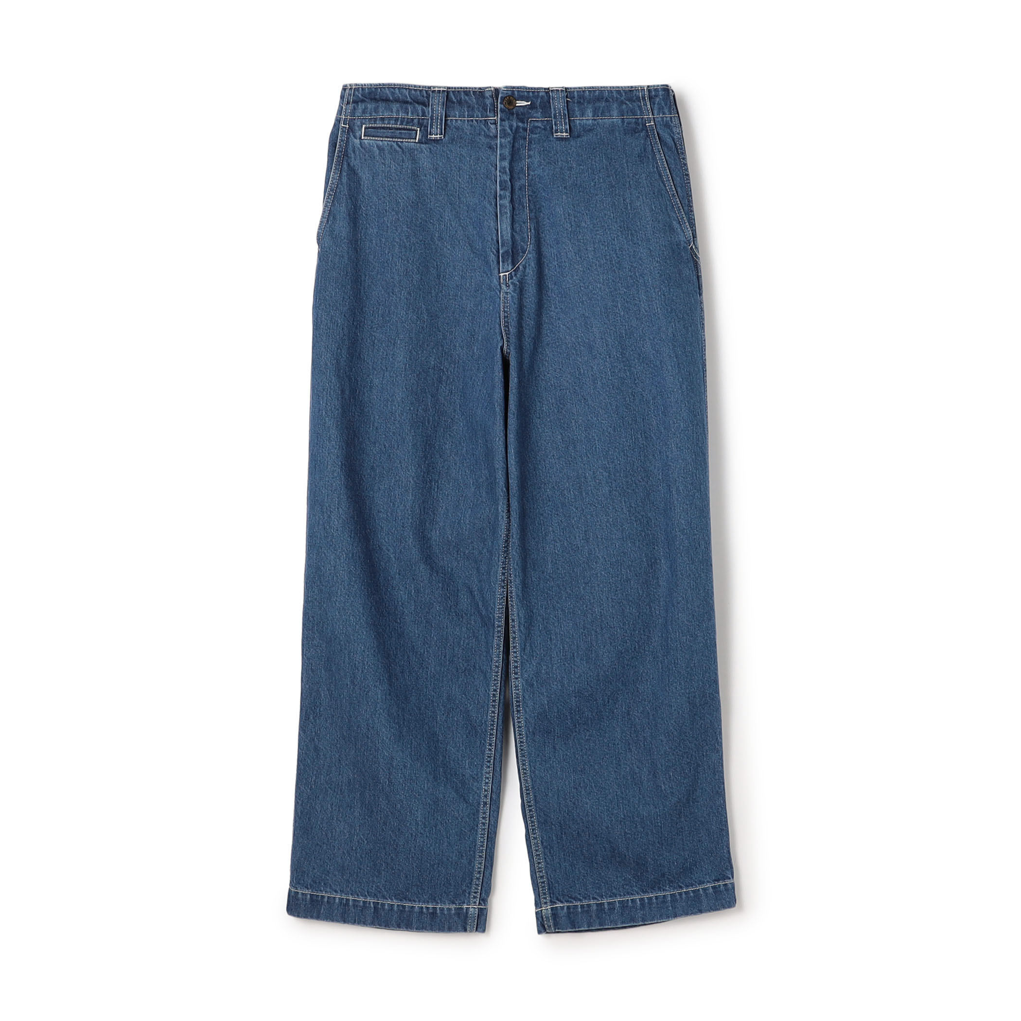 10ozデニム ワイドストレートパンツ