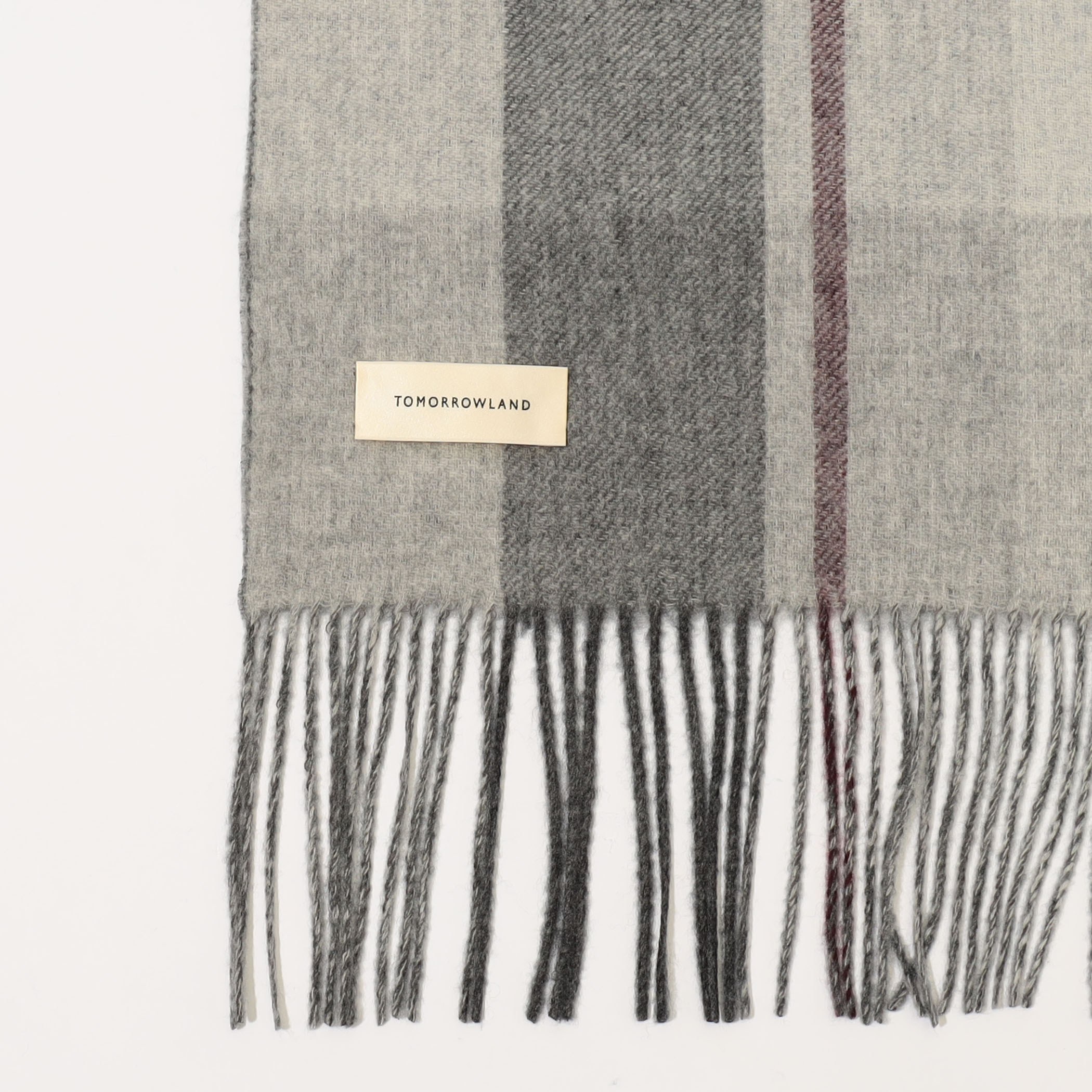 TOMORROWLAND カシミヤ ダブルフェイス チェックストール
