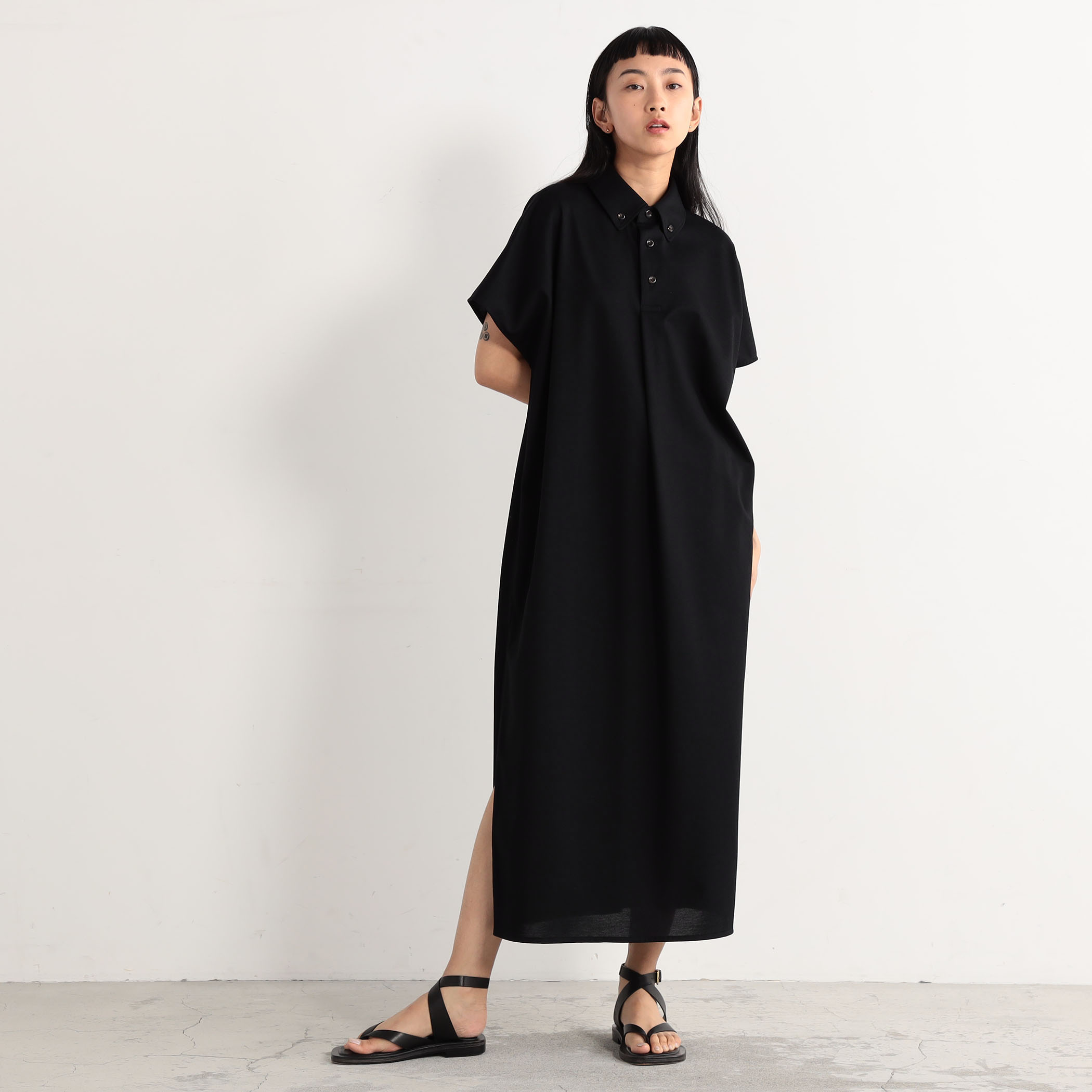 Edition×THE RERACS Collaboration Label BUTTON DOWN DRESS 