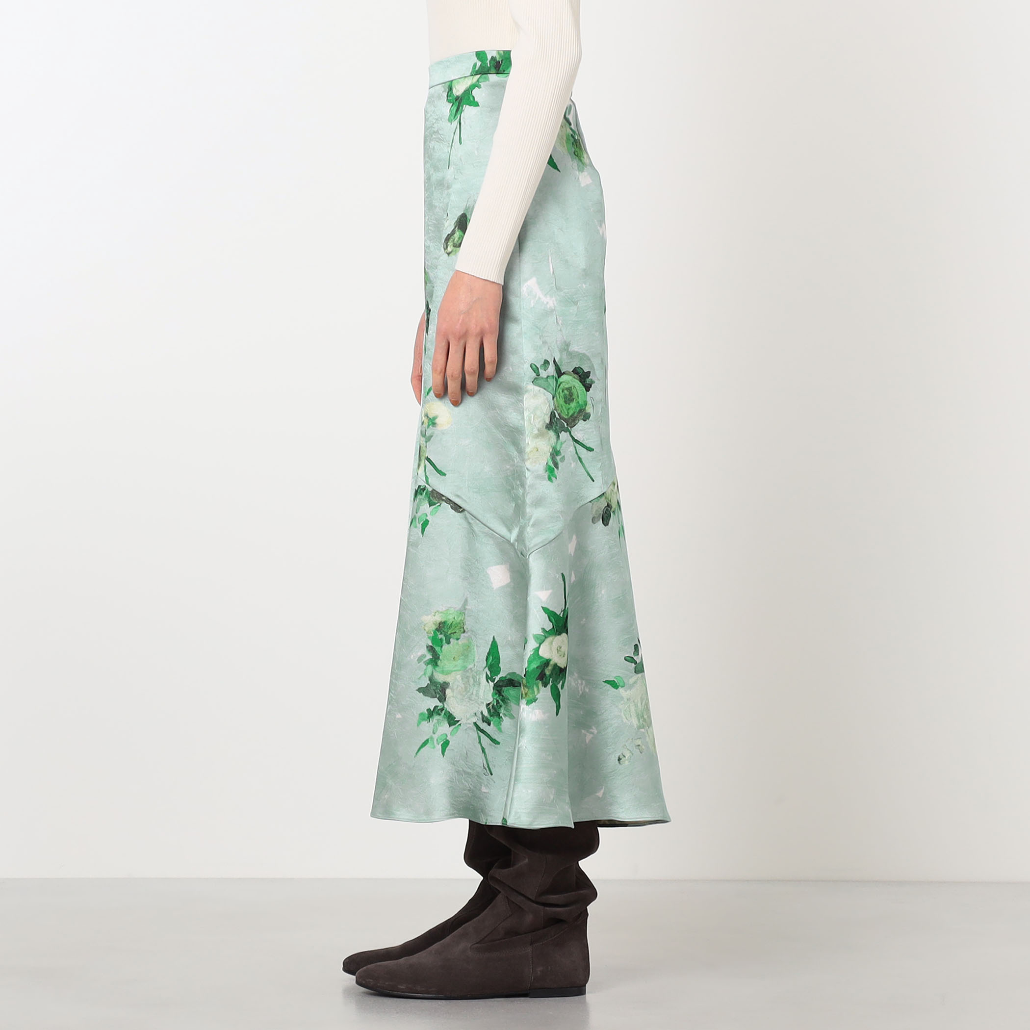 ERDEM A-LINE フラワープリント ミディアムスカート｜トゥモローランド