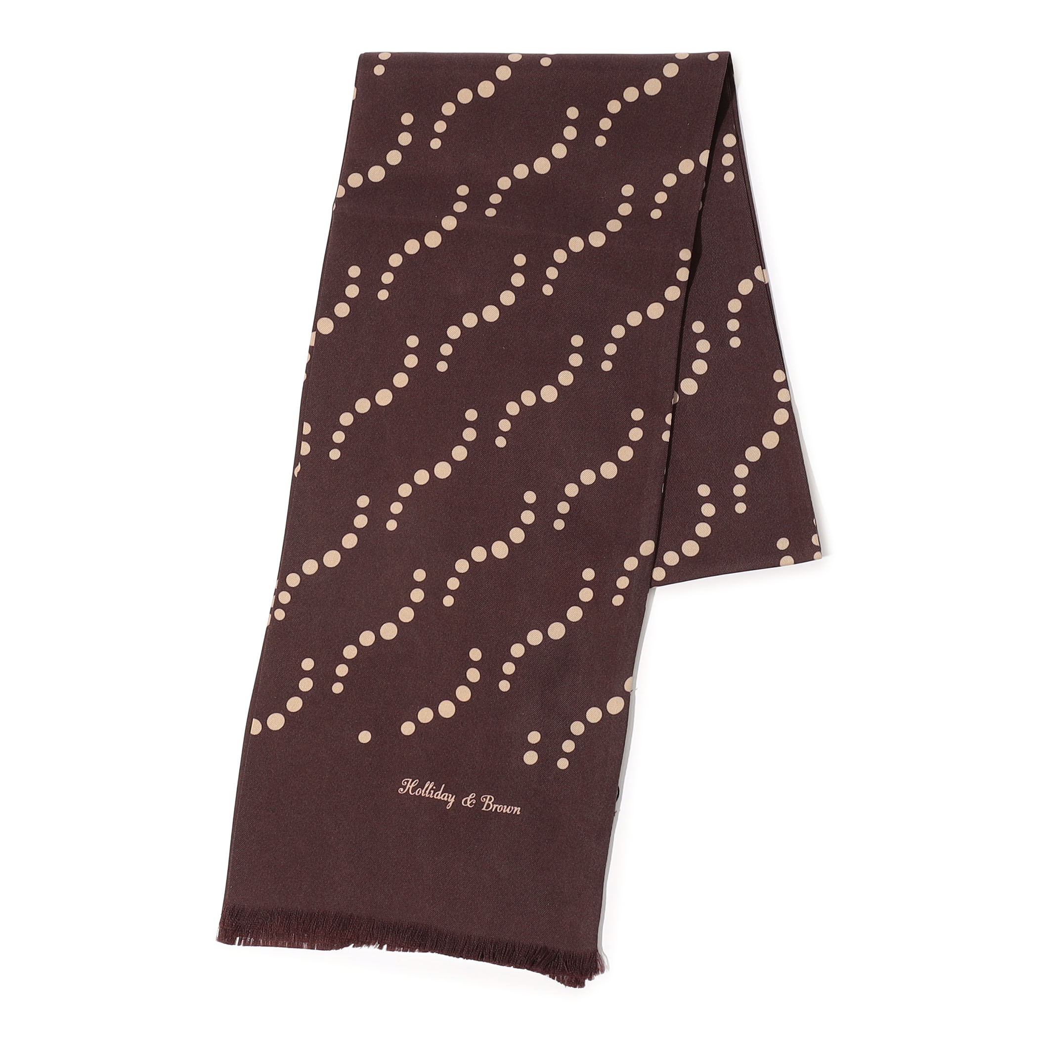 Holliday & Brown ウェーブドット シルクスカーフ
