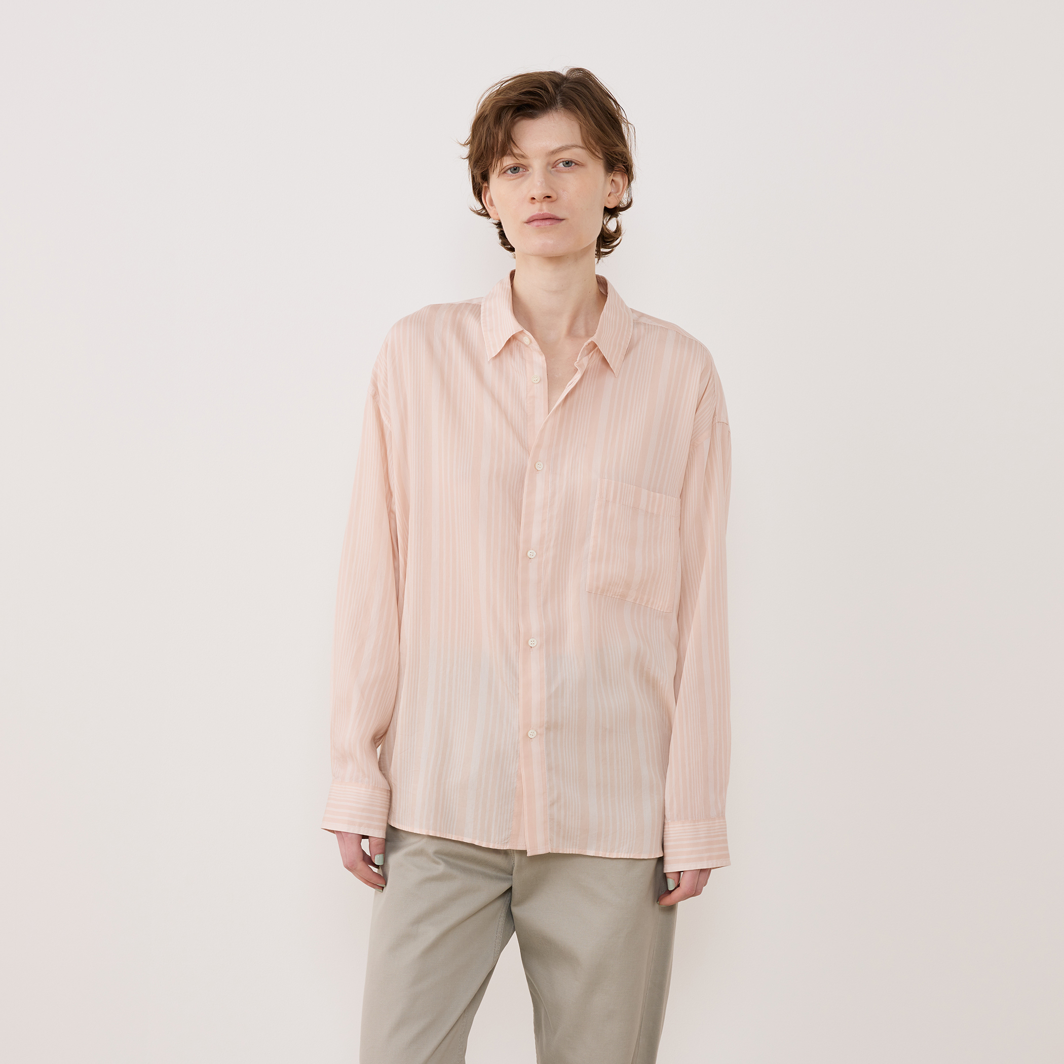 セルロースシルクブロード メンズライクシャツ｜トゥモローランド 公式通販