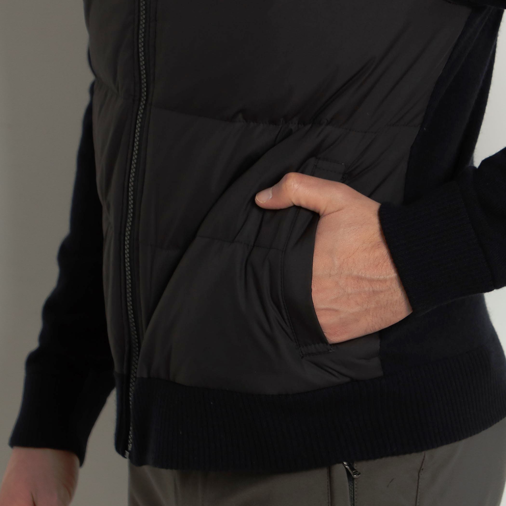 カシミヤウール ダウンパッドニットジャケット MTCP2020