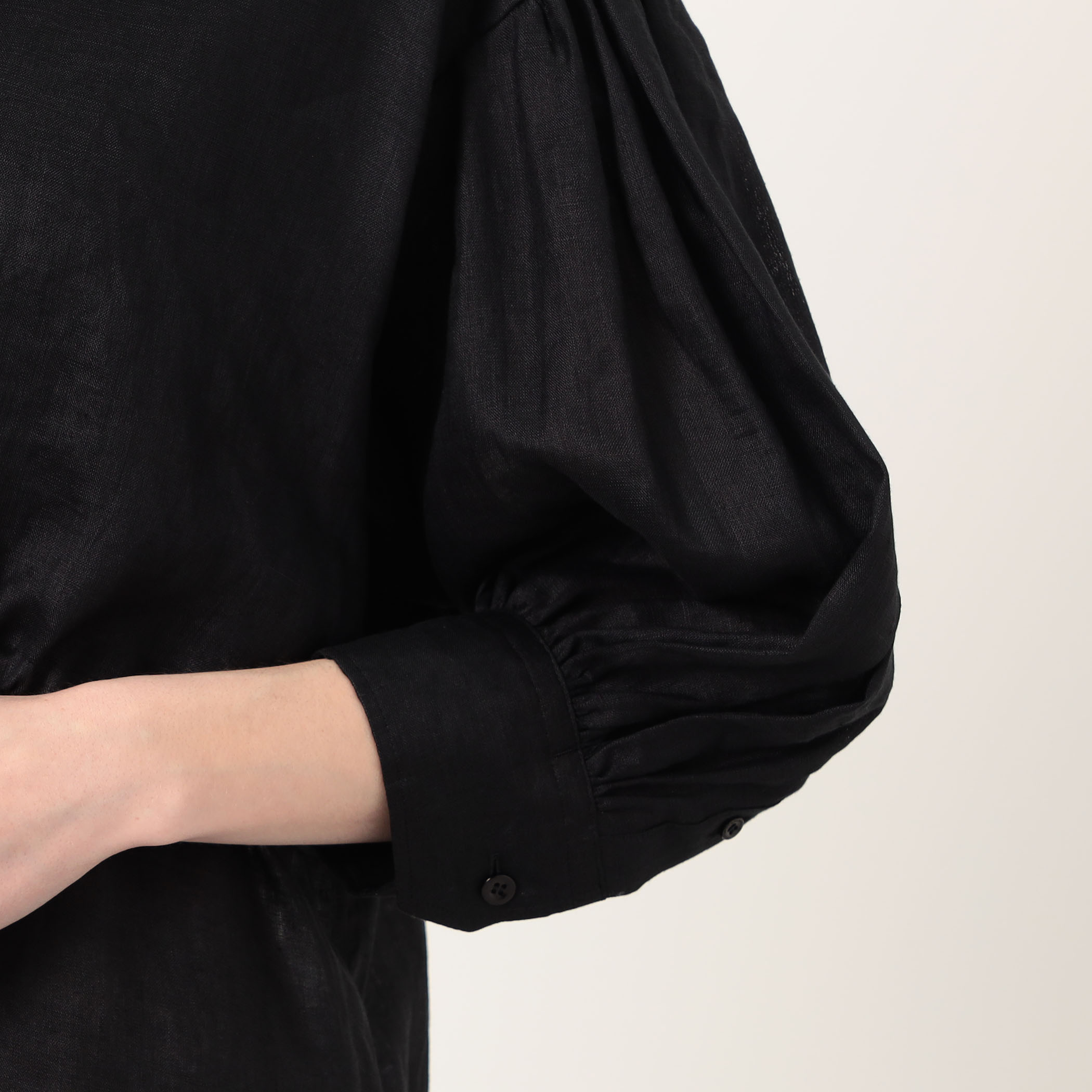 HYKE LINEN BALLOON SLEEVE DRESS リネンワンピース｜トゥモローランド
