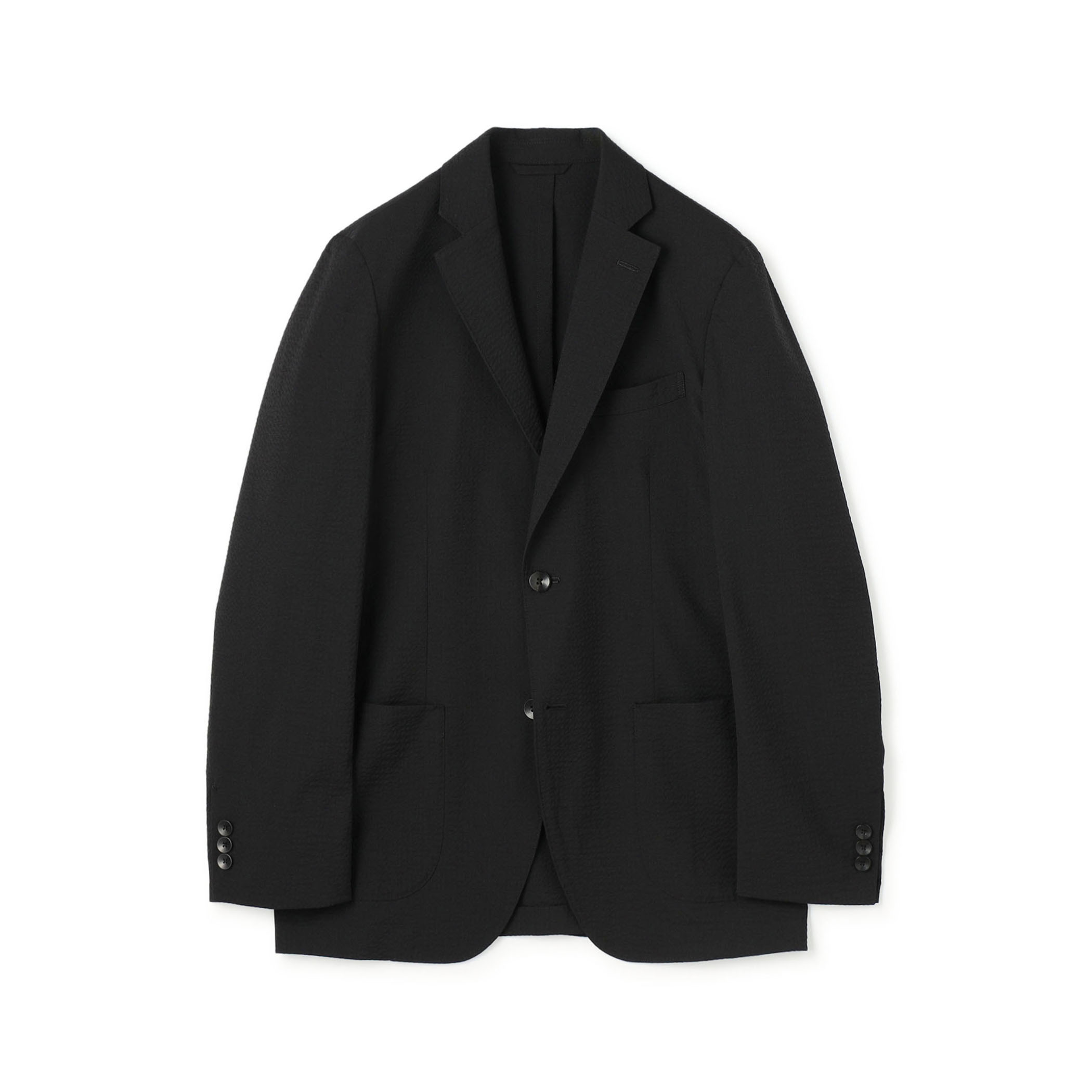 ポリエステルウールサッカー シングルブレステッド2Bジャケット