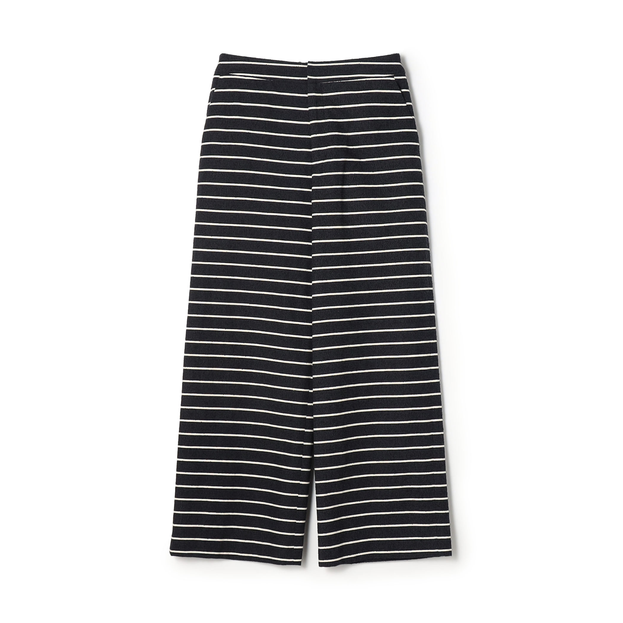 シルクブレンドボーダー ストレートパンツ