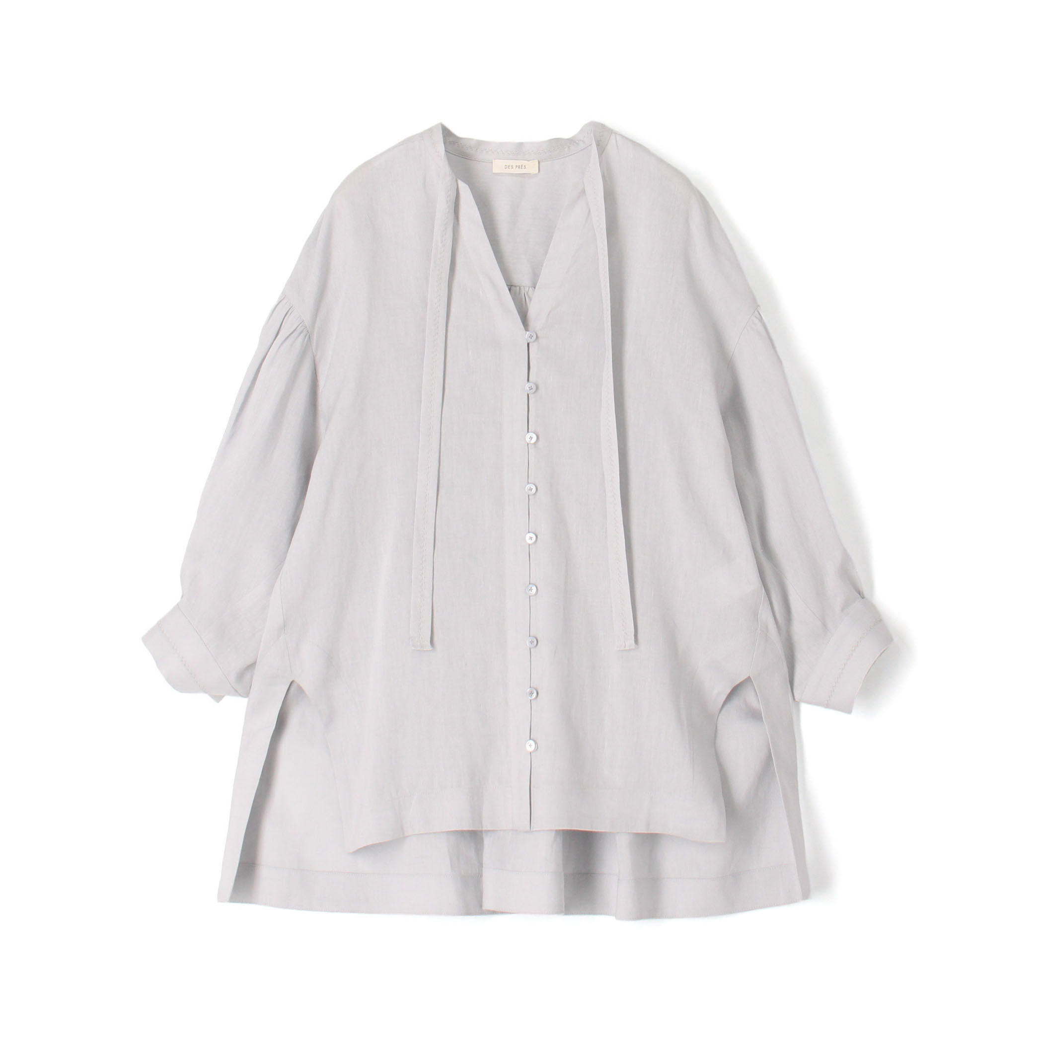 【WEB先行予約】 リネンラミーシルク ミドルパフスリーブブラウス