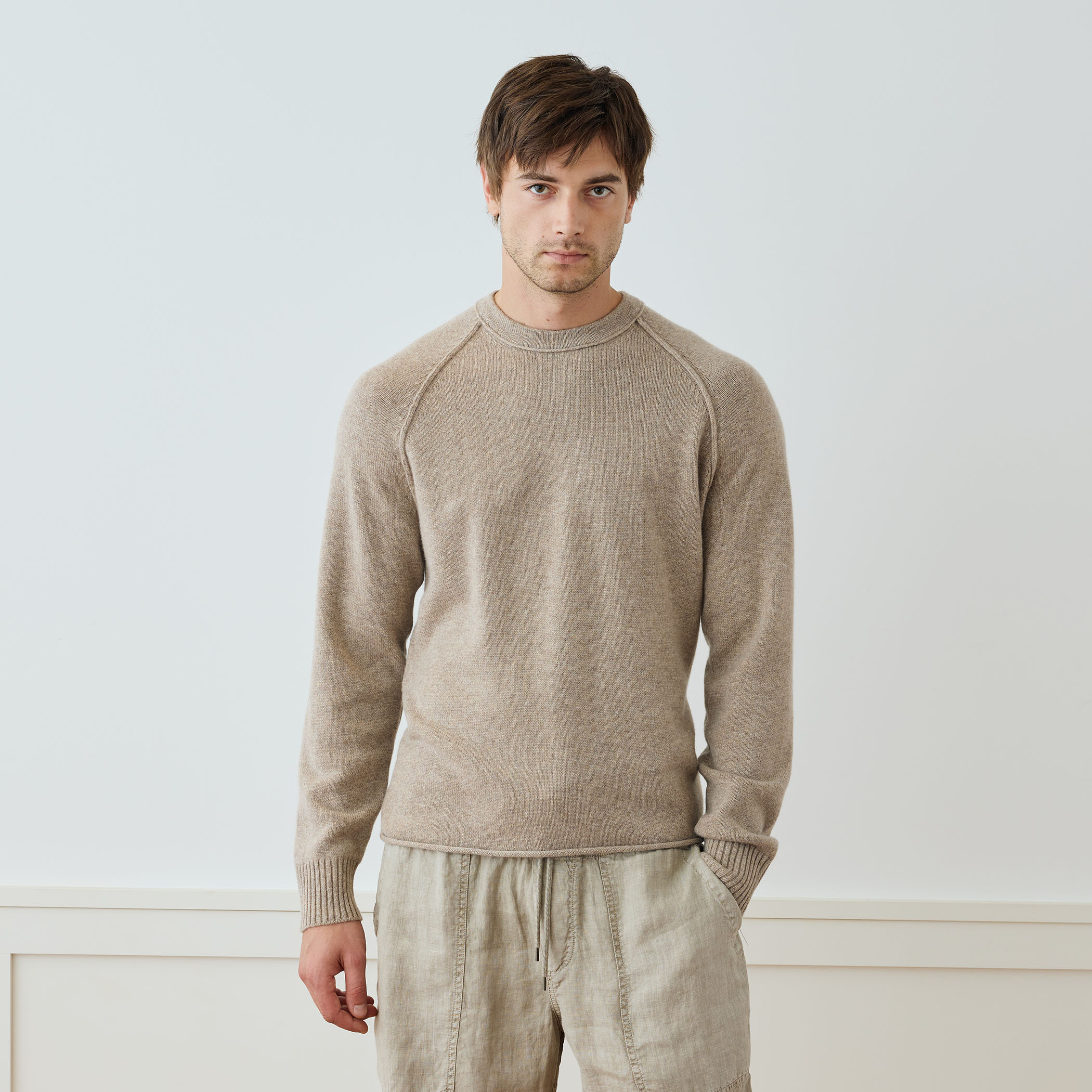 リサイクルカシミヤ ラグランスリーブプルオーバー MRBC3718