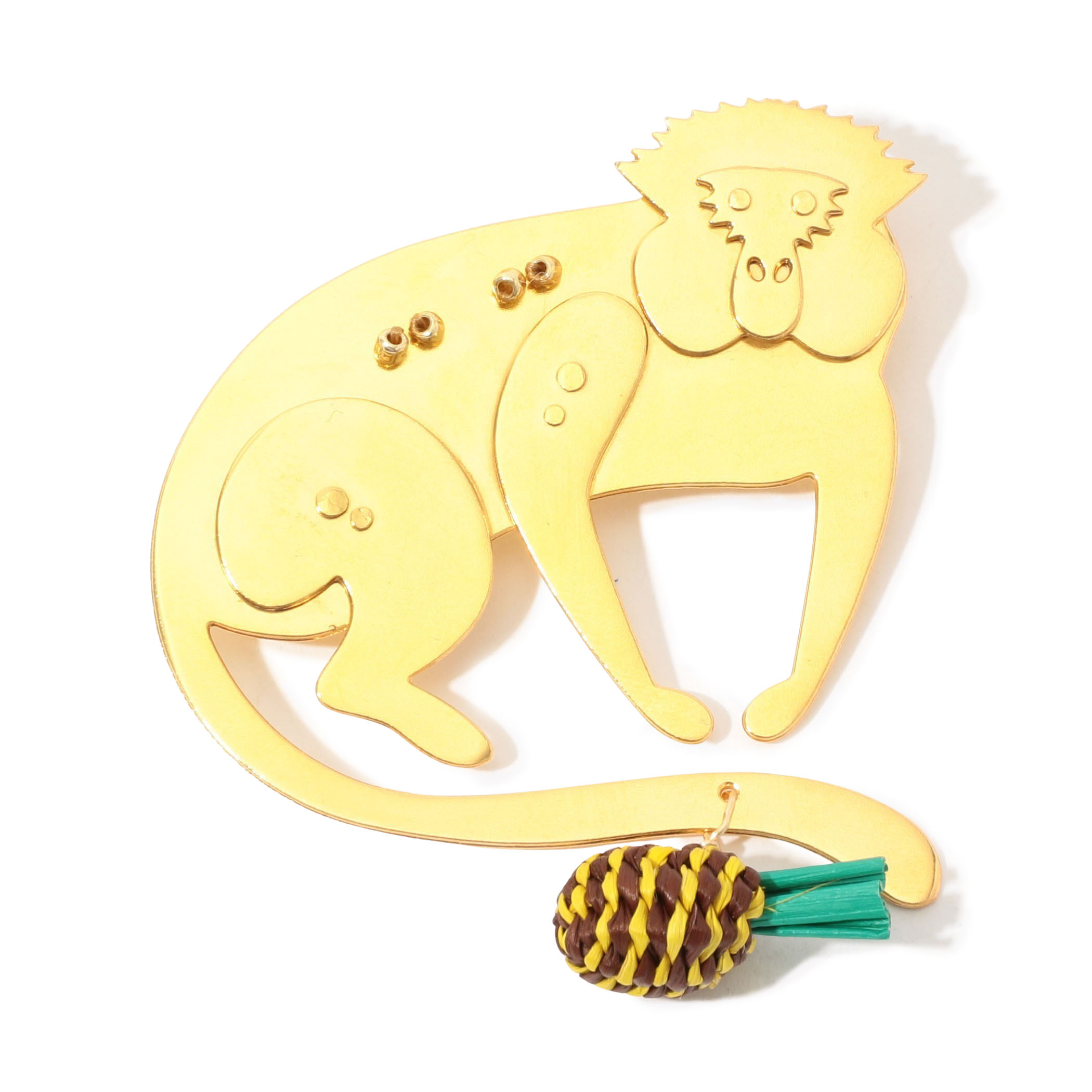 MERCEDES SALAZAR MONKEY YELLOW ブローチ