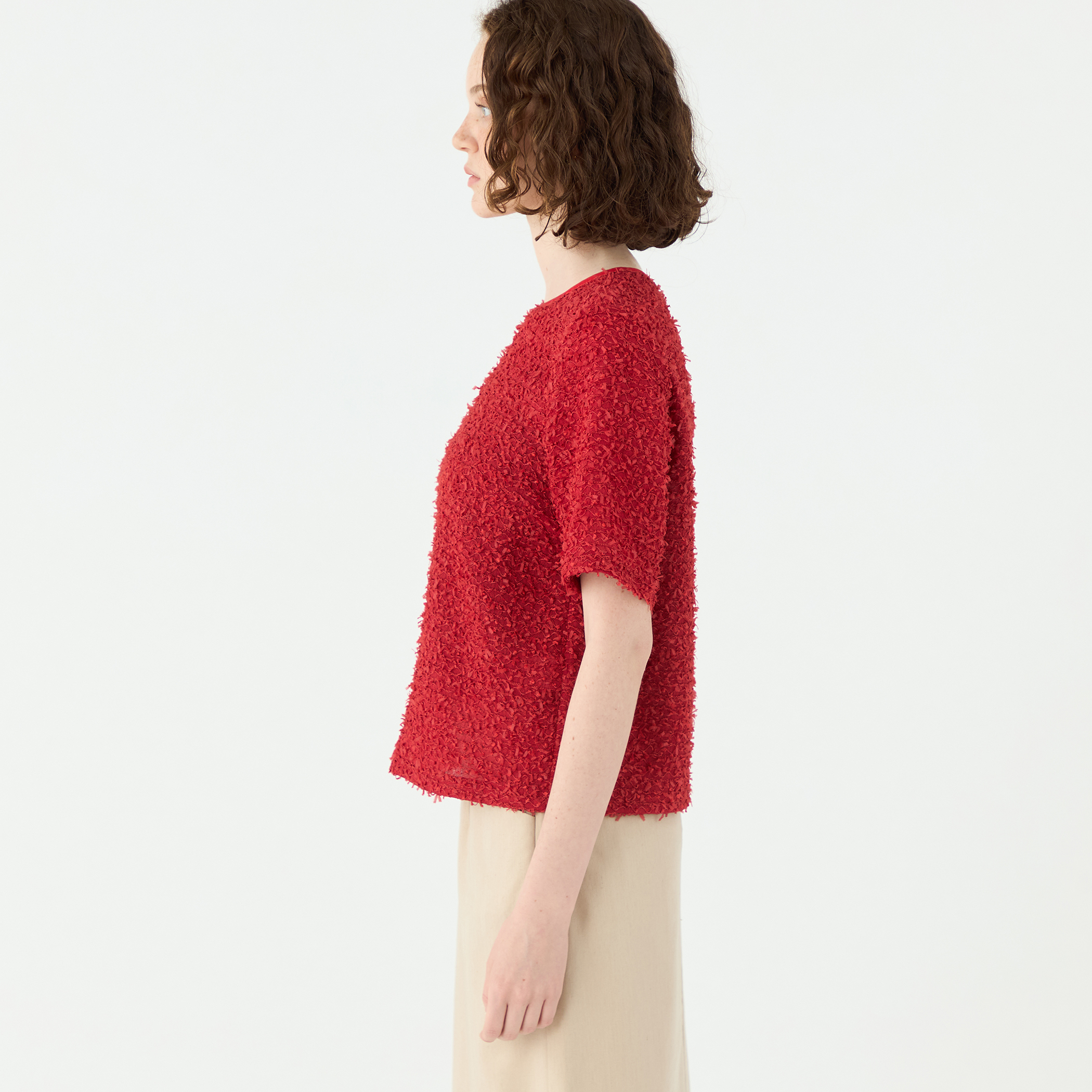 ファンシーヤーンツイード ショートTブラウス｜トゥモローランド 公式通販