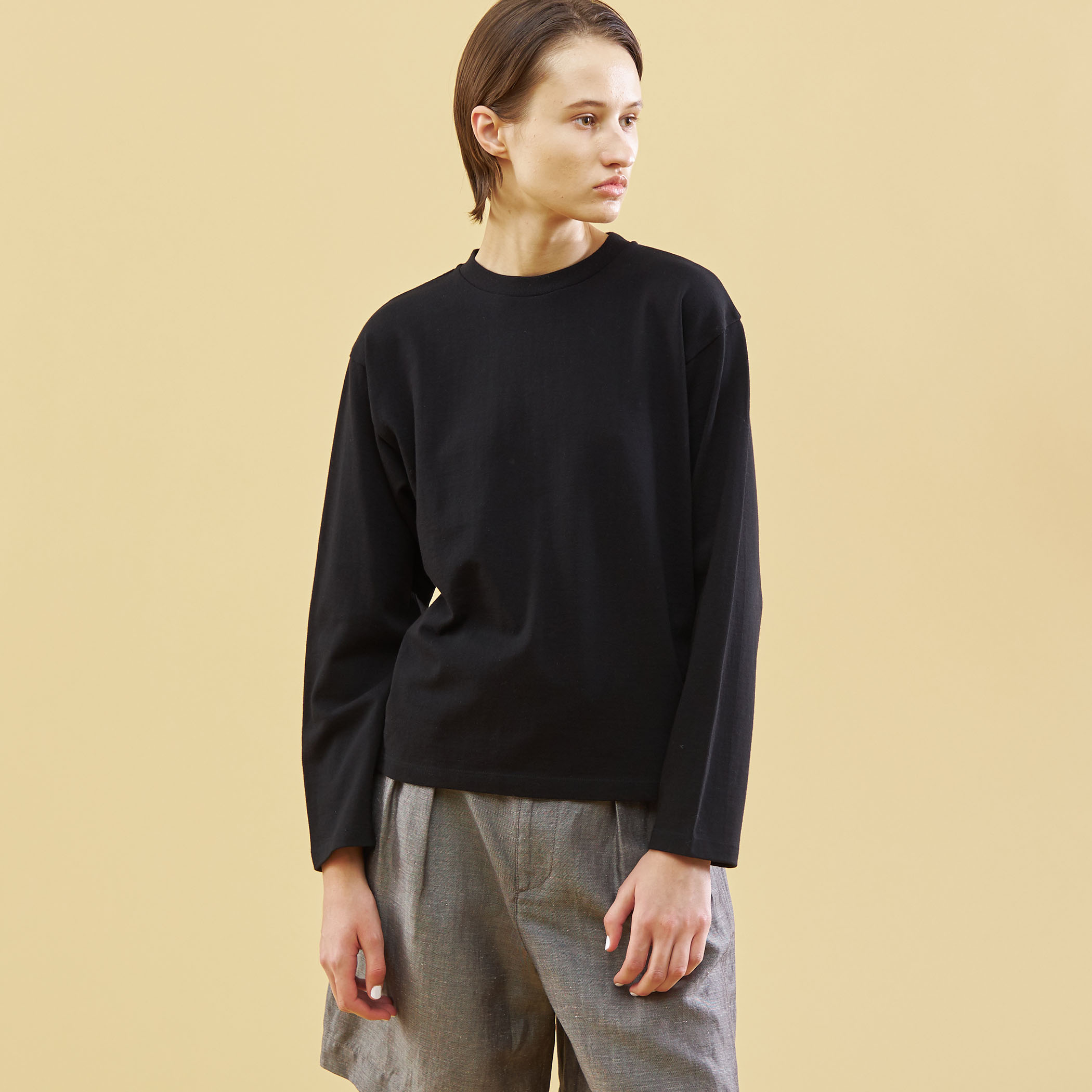 □コットンジャージー ロングスリーブプルオーバー｜トゥモローランド