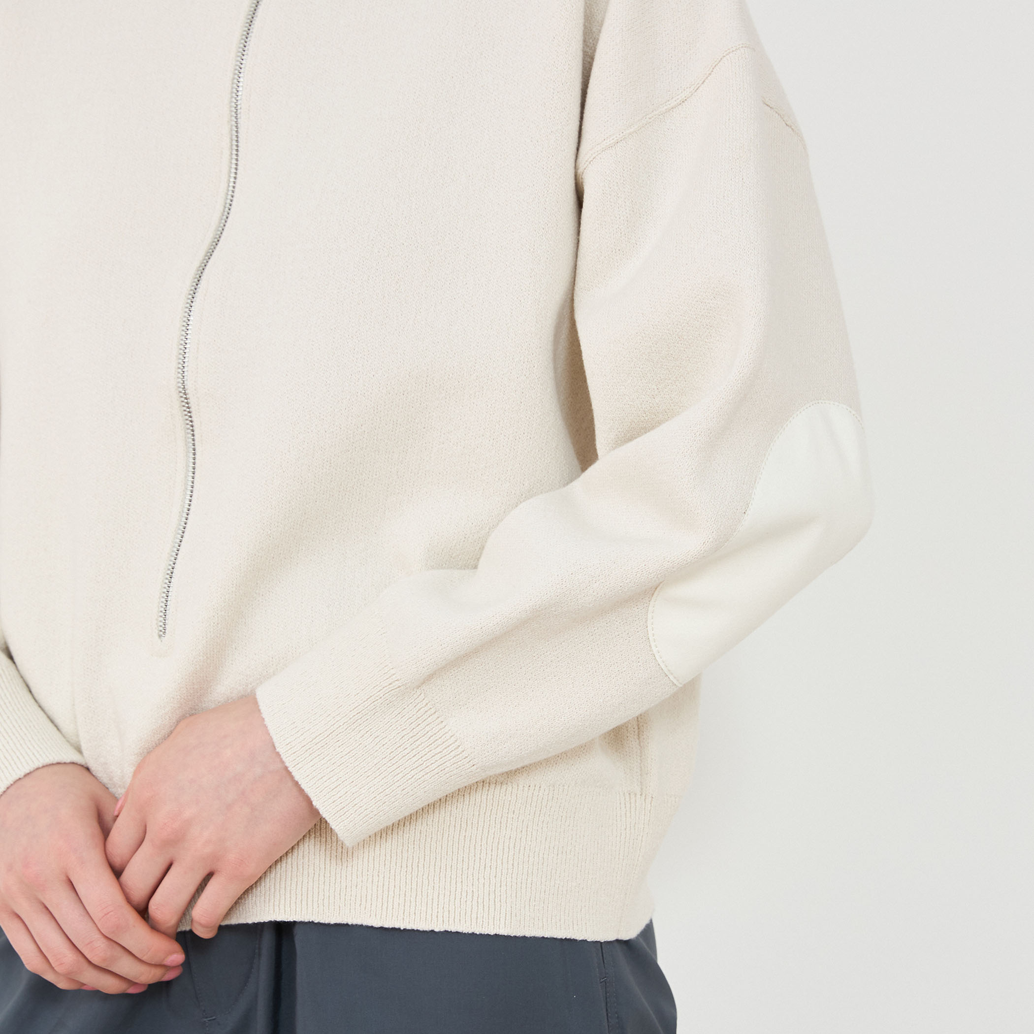 【GALERIE VIE】シープスキンハーフジッププルオーバー　本革　レザー SEQUENZ 90s 1/2 ZIP SWEAT / 裏起毛 オーバーサイズ プル
