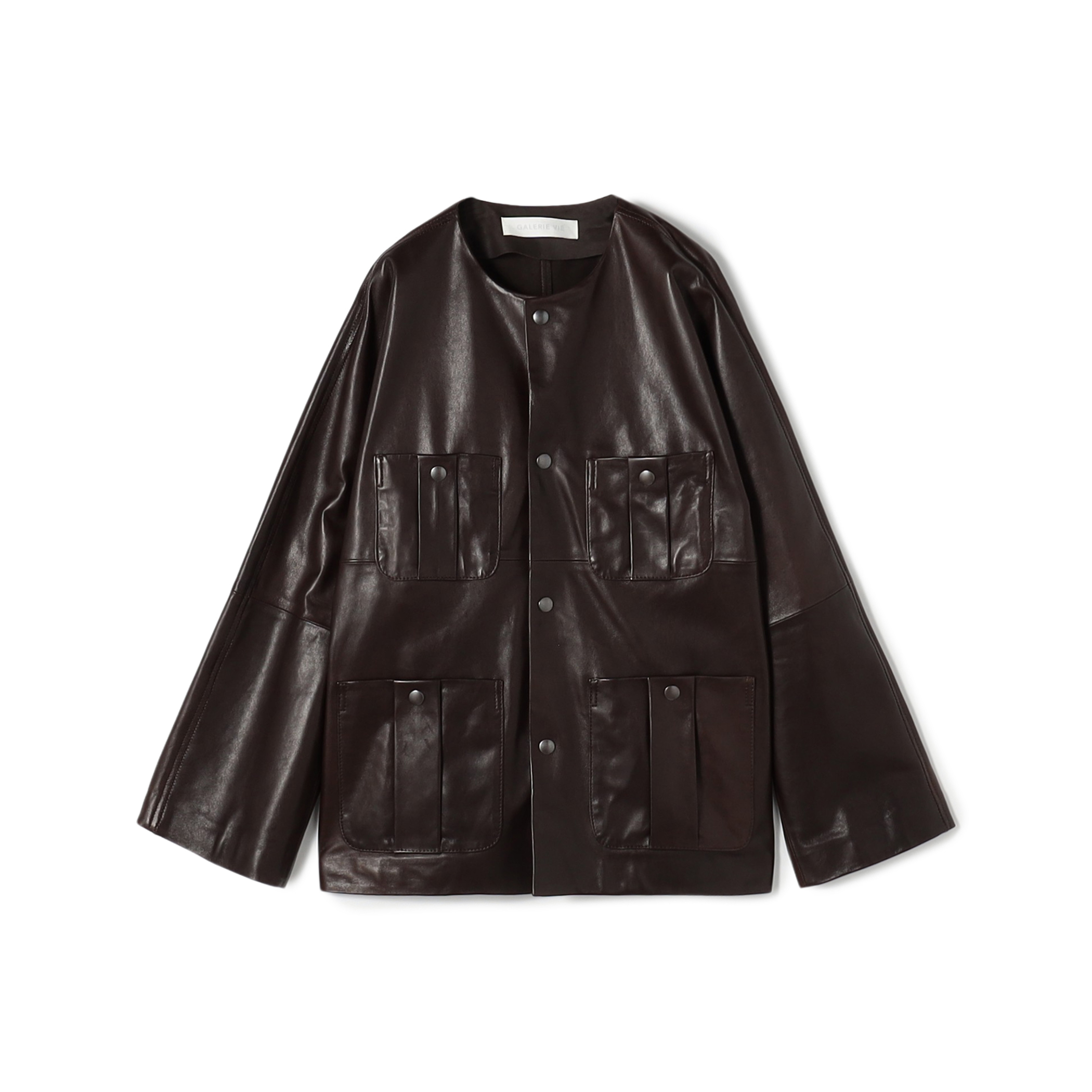 ソフトグレインシープレザー ドルマンスリーブジャケット