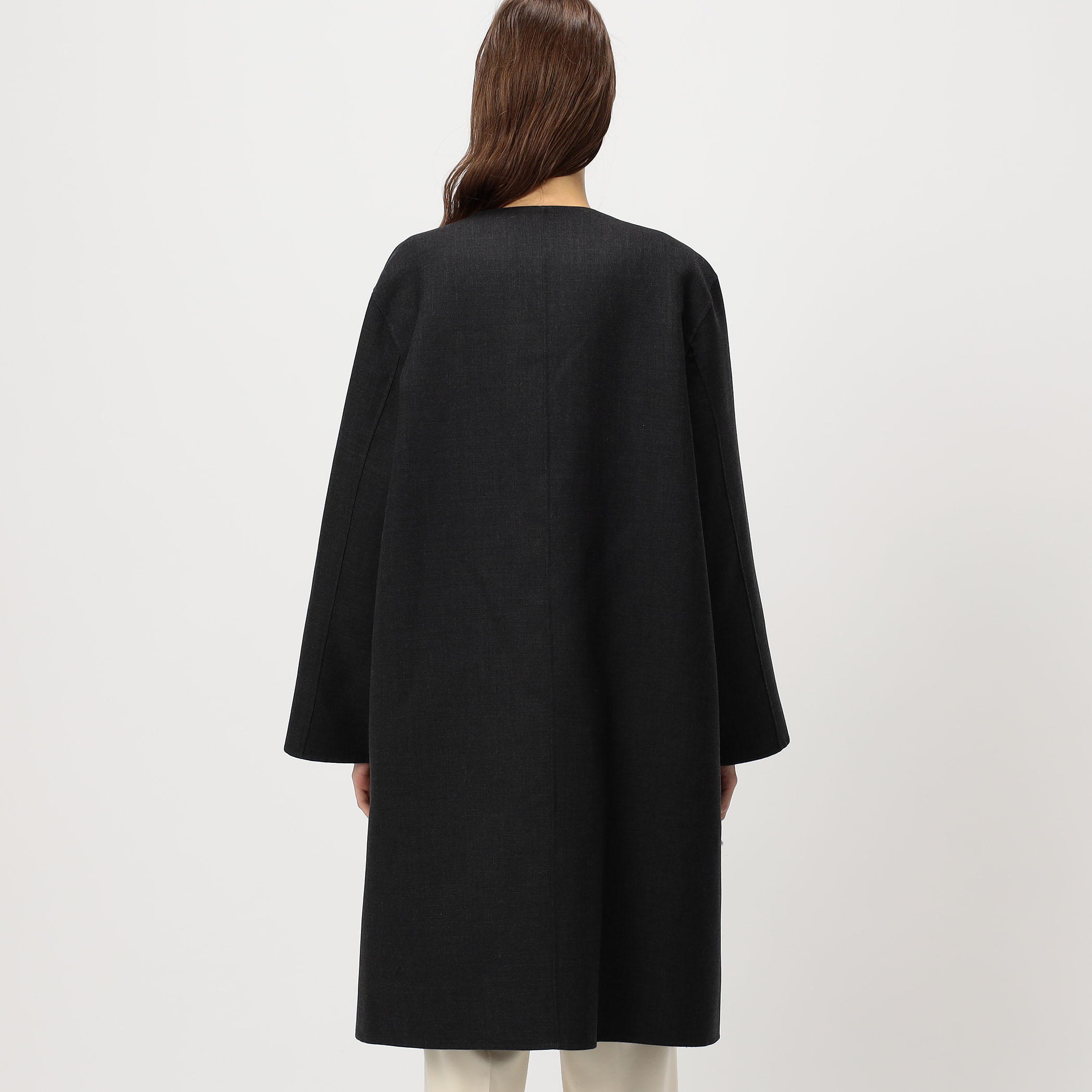 ダブルフェイスツイル オープンカラーコート｜トゥモローランド 公式通販