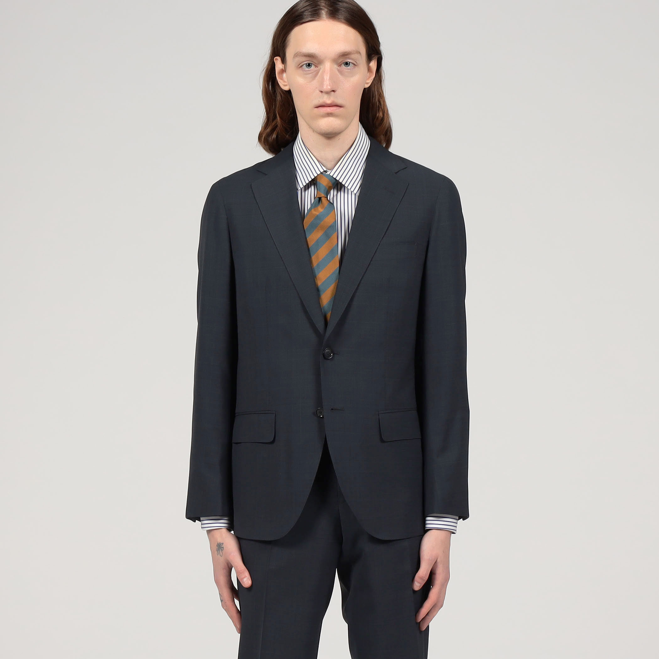 トゥモローランド　ジャケット Super120'sウールポリエステル シングルブレステッド2Bジャケット