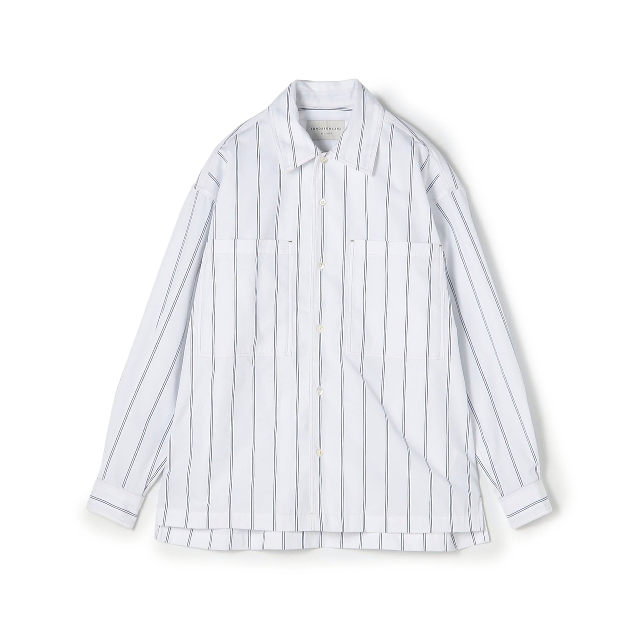 【店舗限定】コットンブルゾンカラー ダブルポケットシャツ