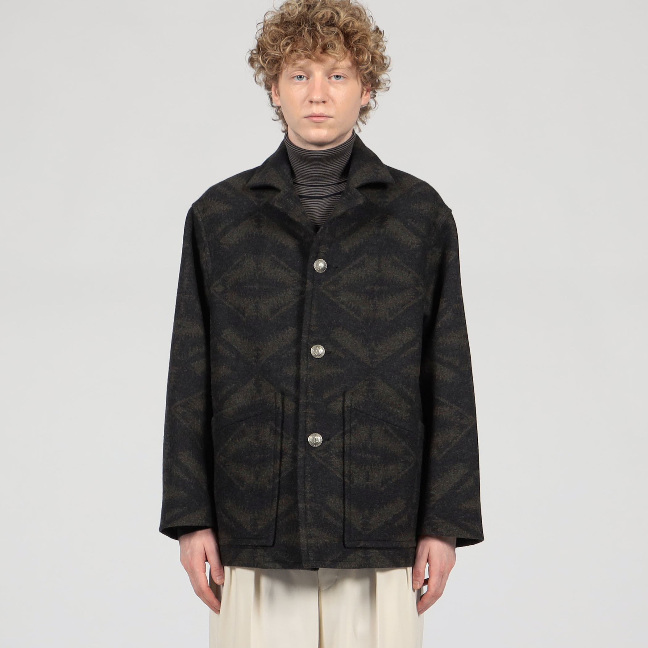 b'z 稲葉さん着　同デザイン　Pendleton ウールジャケットMサイズ 別注】PENDLETON ウールブランケット ジャケット｜トゥモローランド
