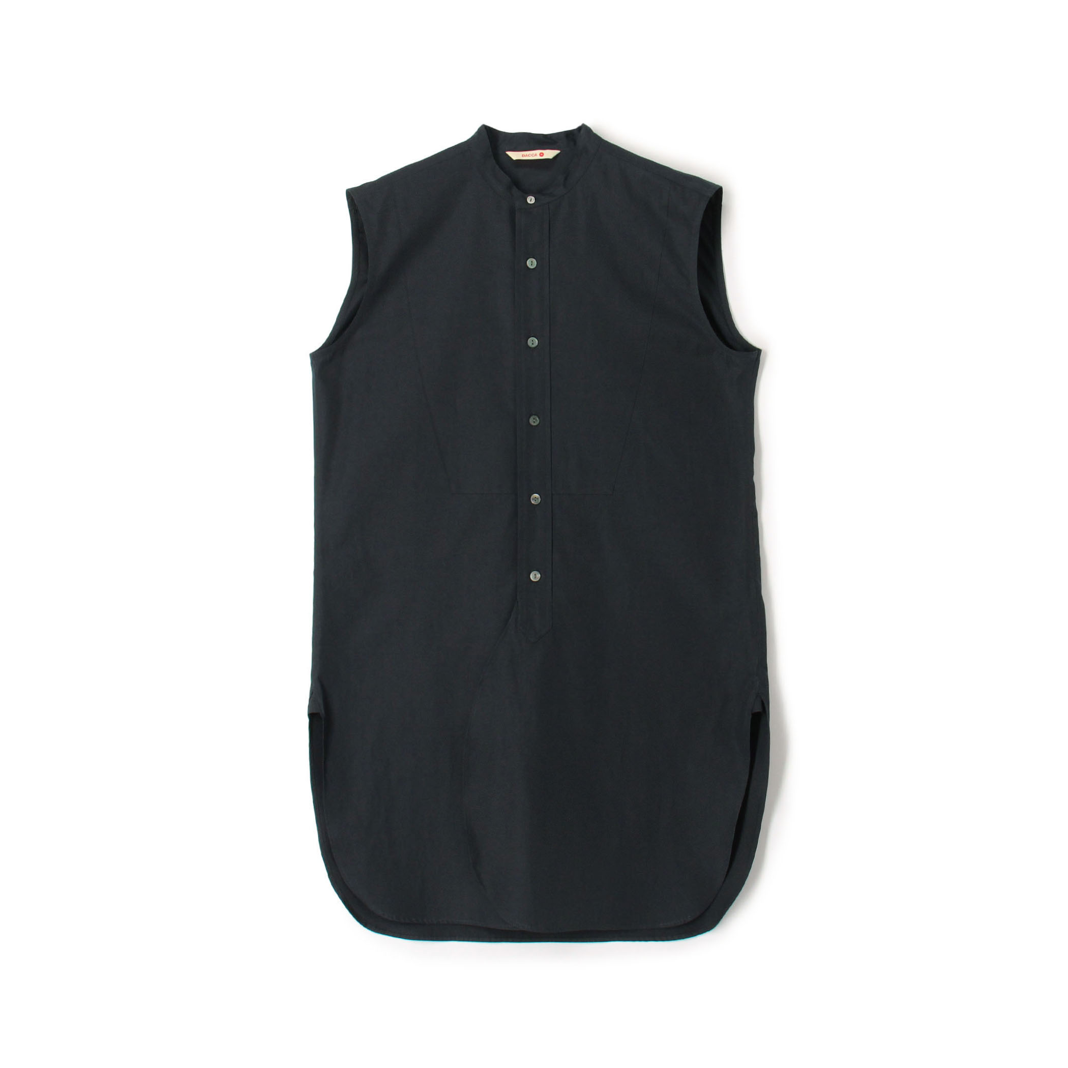 【WEB先行予約】コットンタイプライター バンドカラーシャツ