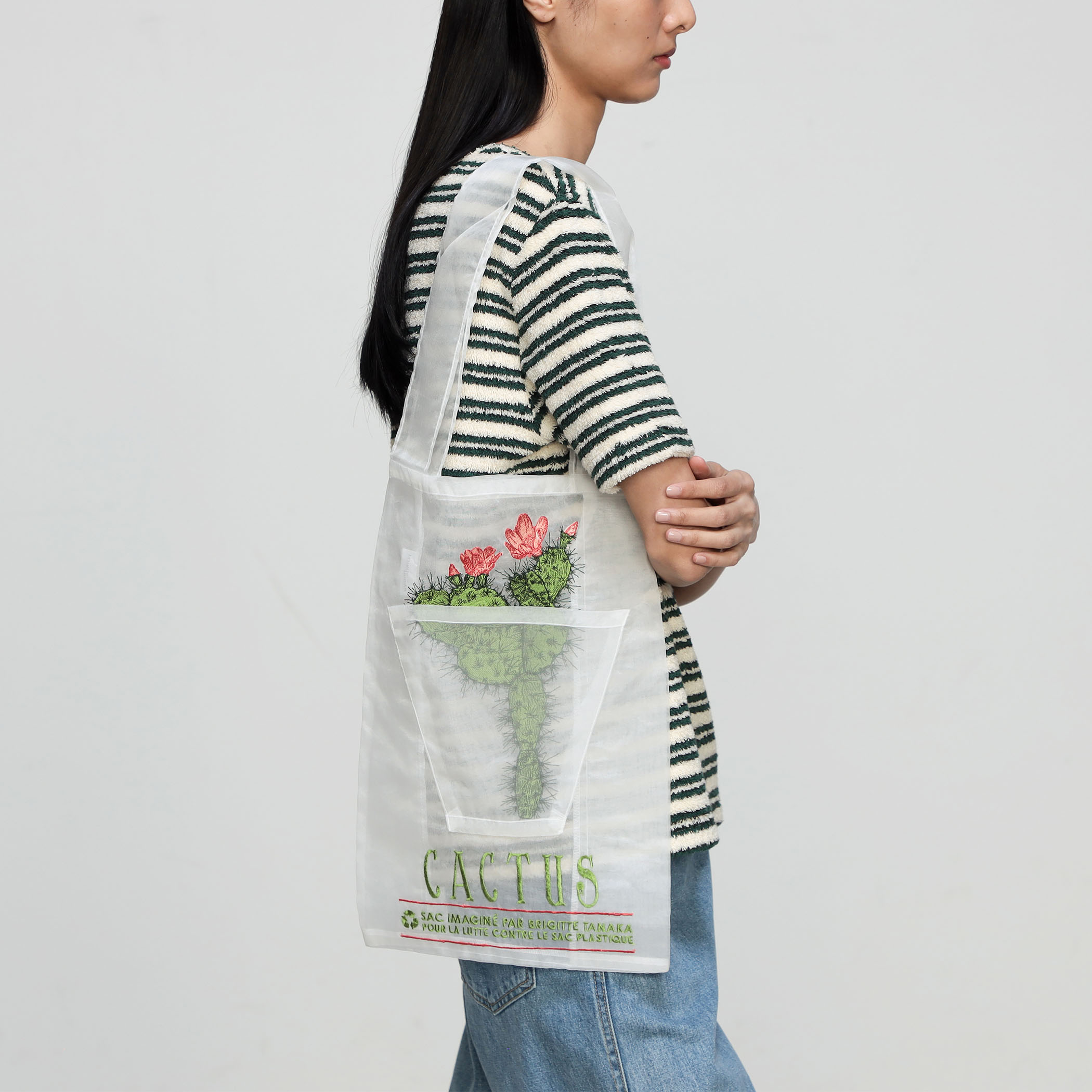 BRIGITTE TANAKA FLEURISTE CACTUS サボテンバッグ Brigitte Tanaka Fleuriste Cactus Organza Bag — ESPLORA