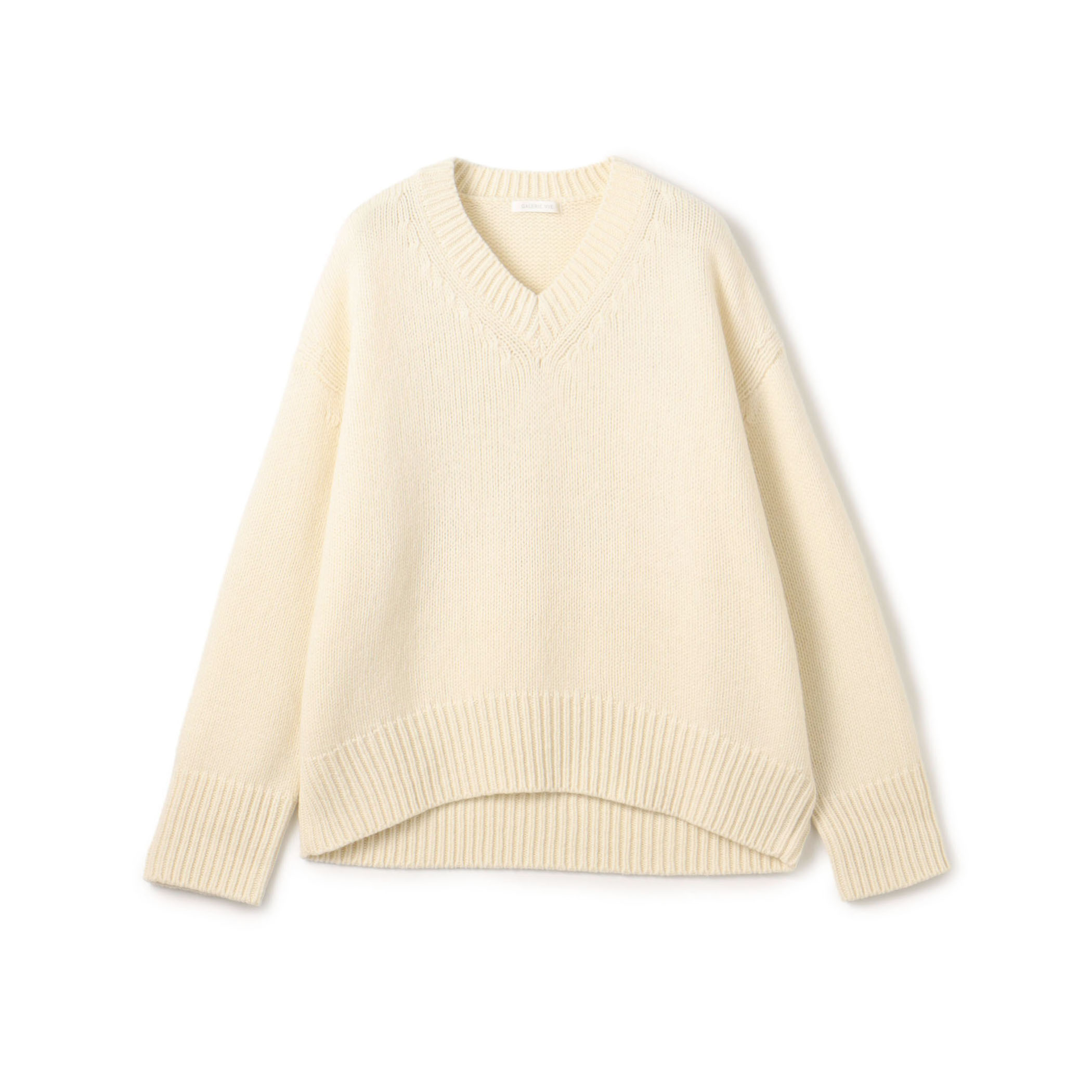 ファインウール Vネックプルオーバー
