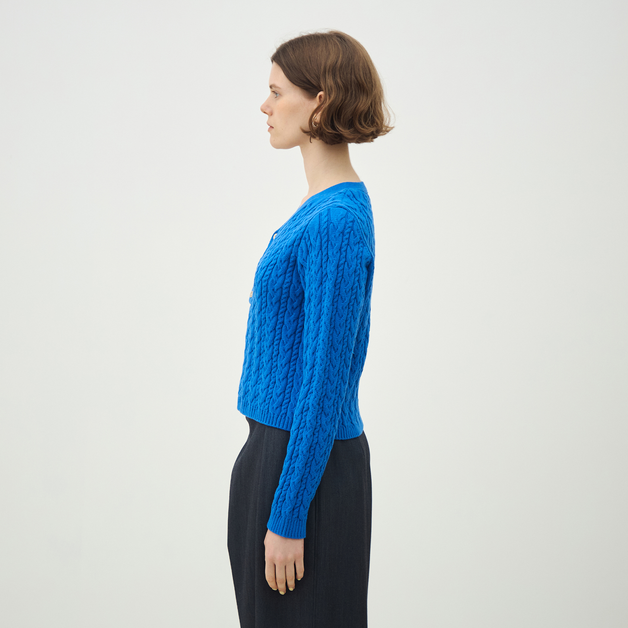 ハイブリットコットンケーブル Vネックプルオーバー｜トゥモローランド