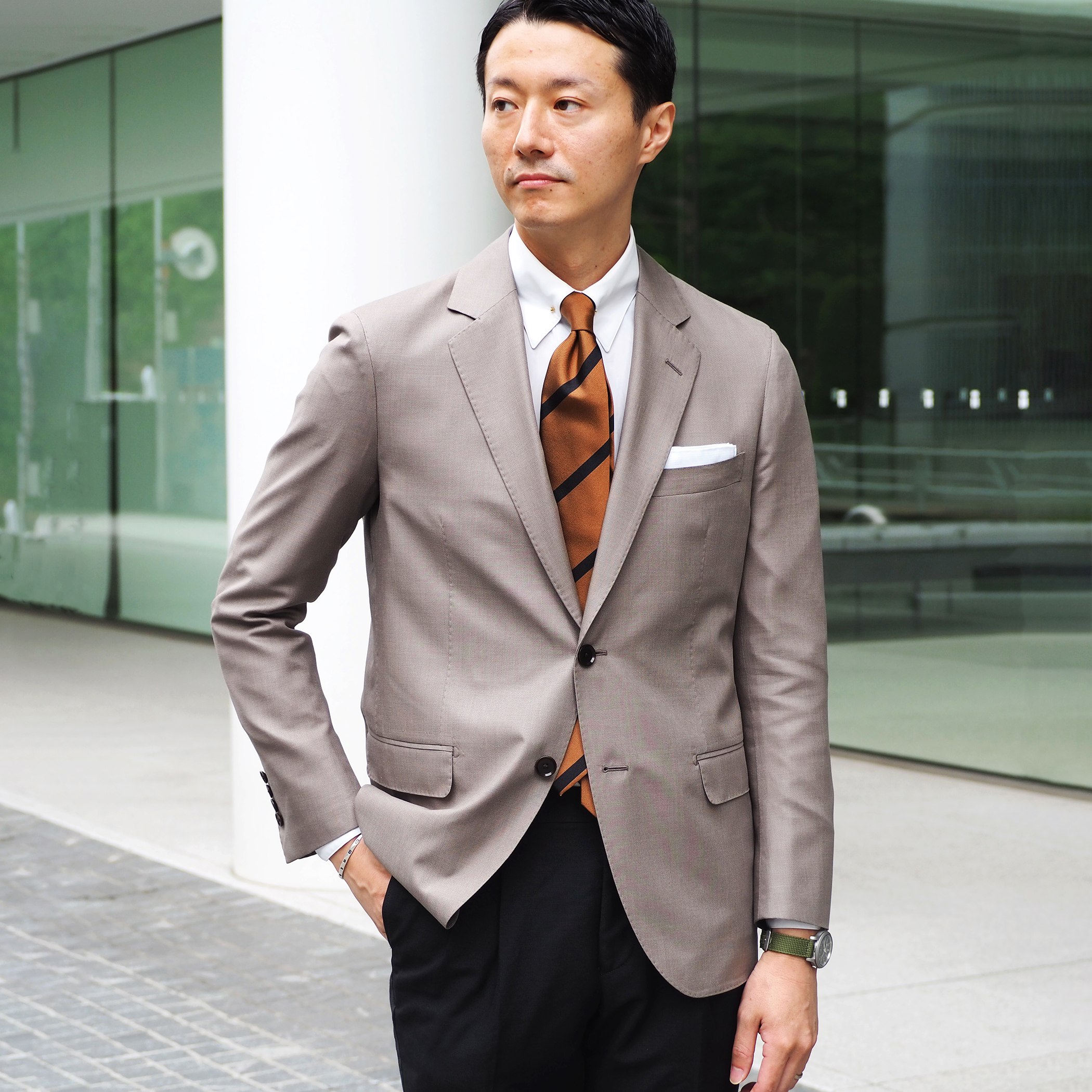 Super130 ウールシルク ジャケット ZEGNA tomorrowland-