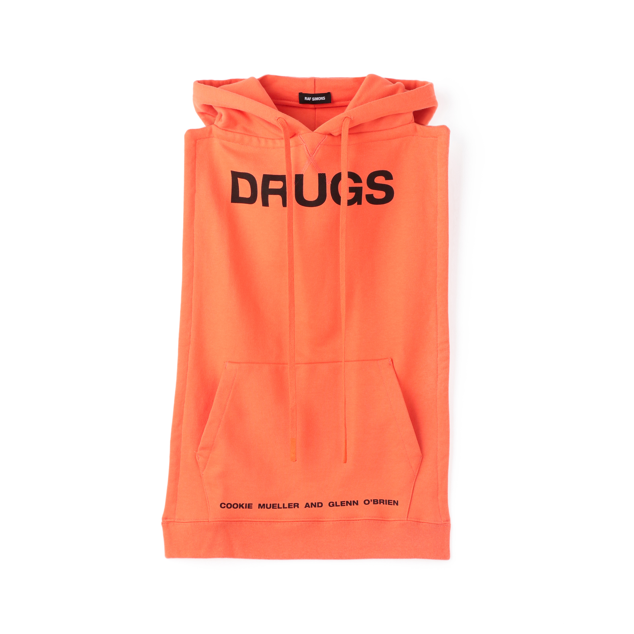 オイルペイント RAF SIMONS Pannels Drugs フーデットノースリーブ