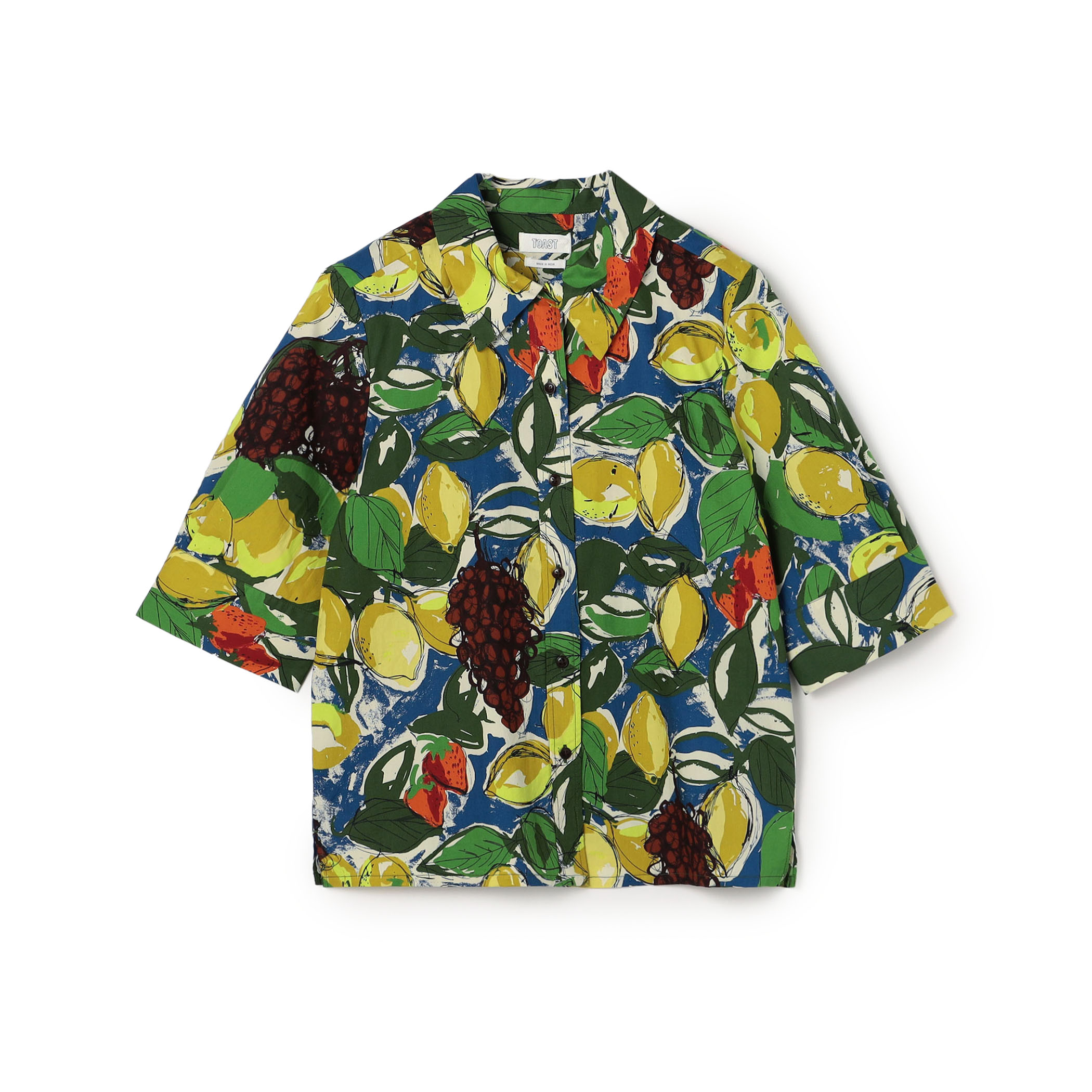 TOAST コットンフルーツプリント ハーフスリーブシャツ