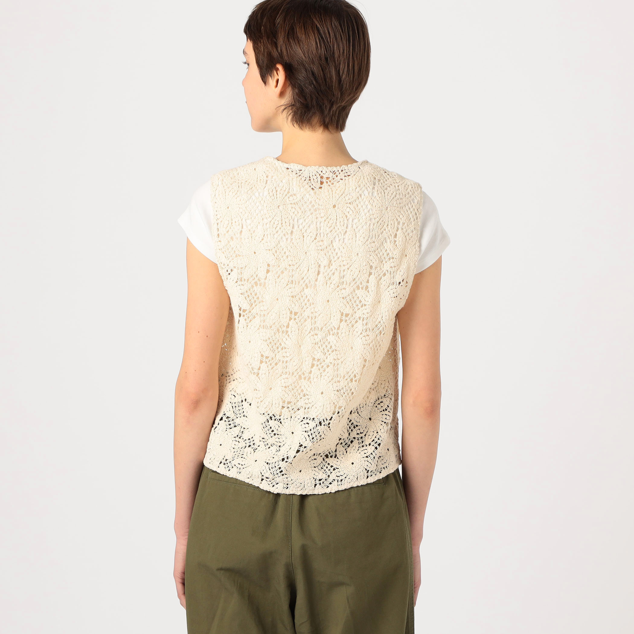 【数回着用】plage SOFT WOOL ベスト 36サイズ　黒 giza cotton smooth ベスト（ベスト）｜Plage（プラージュ）の