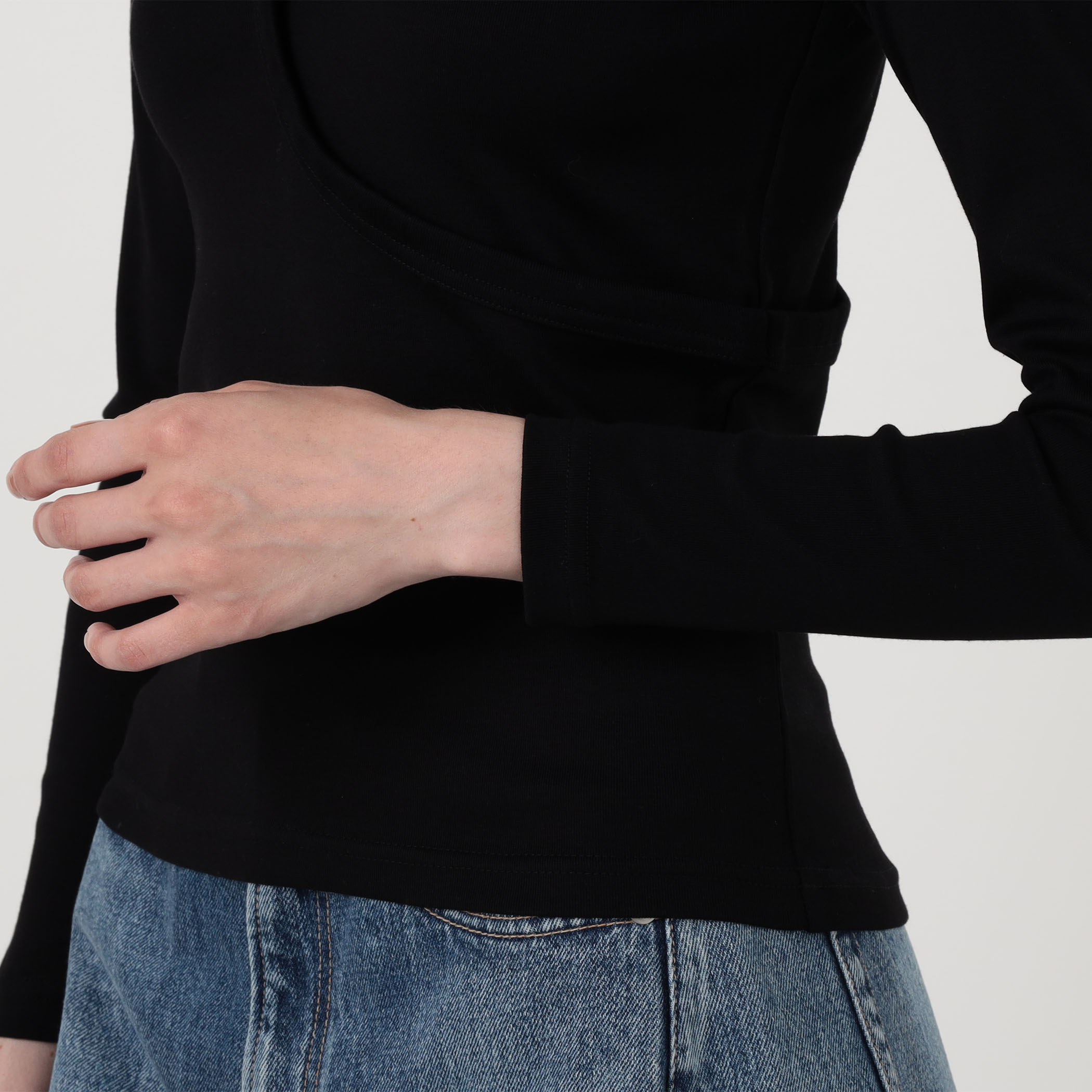 HYKE LAYERED L/S TEE レイヤード ロングスリーブTシャツ