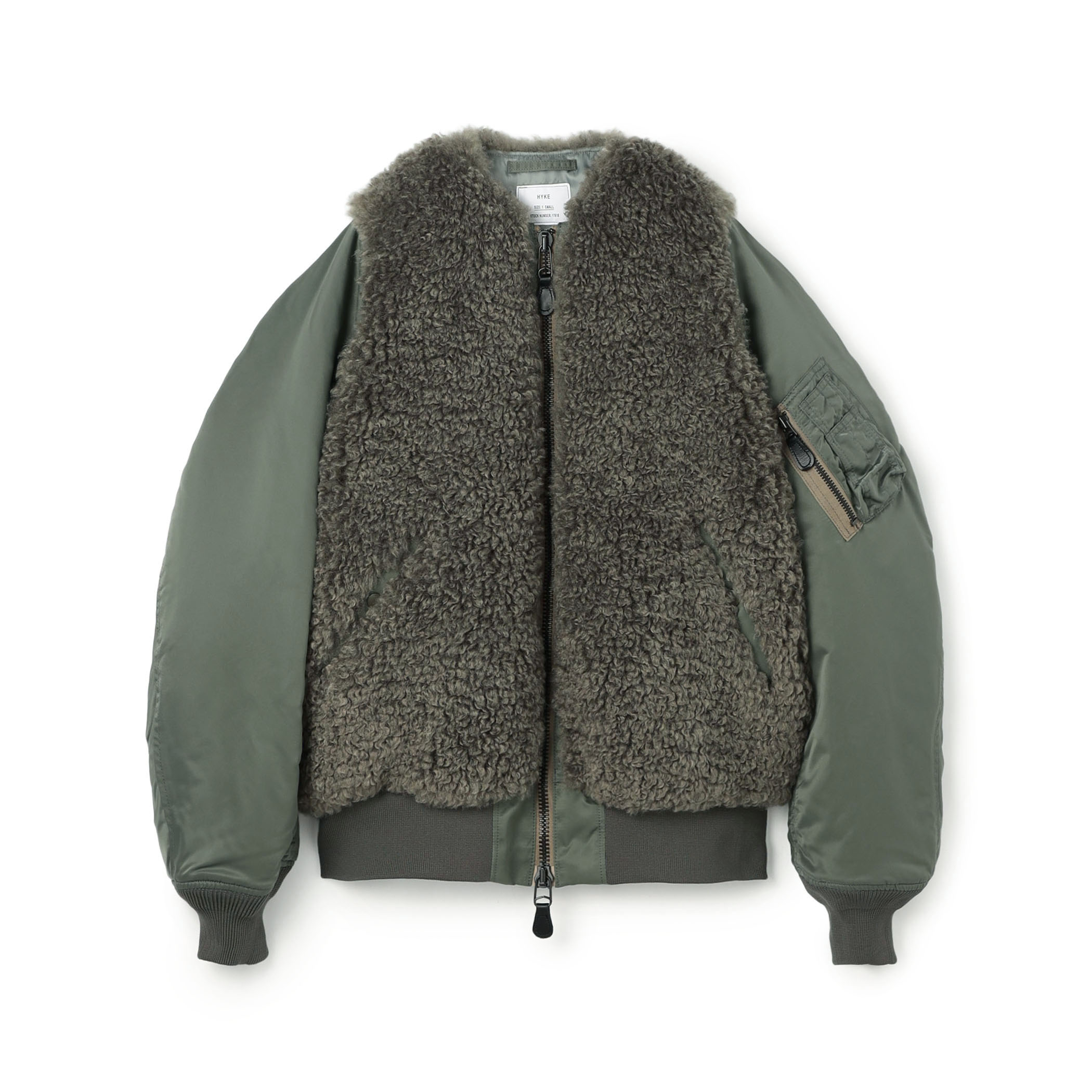 HYKE FAUX SHEARLING MA-1 ブルゾン