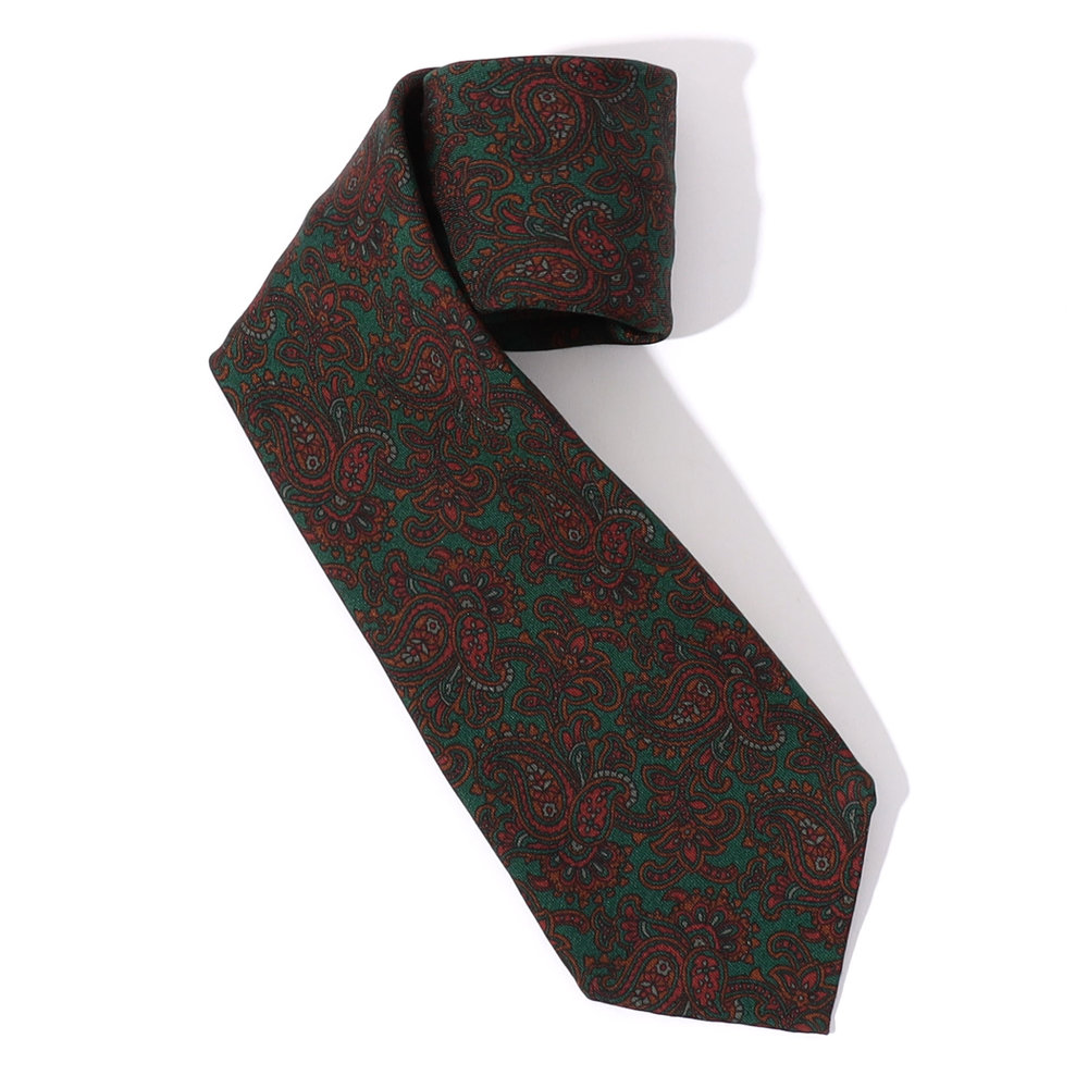 TOMORROWLAND MADE IN ITALY ウールシルク ペイズリーネクタイ