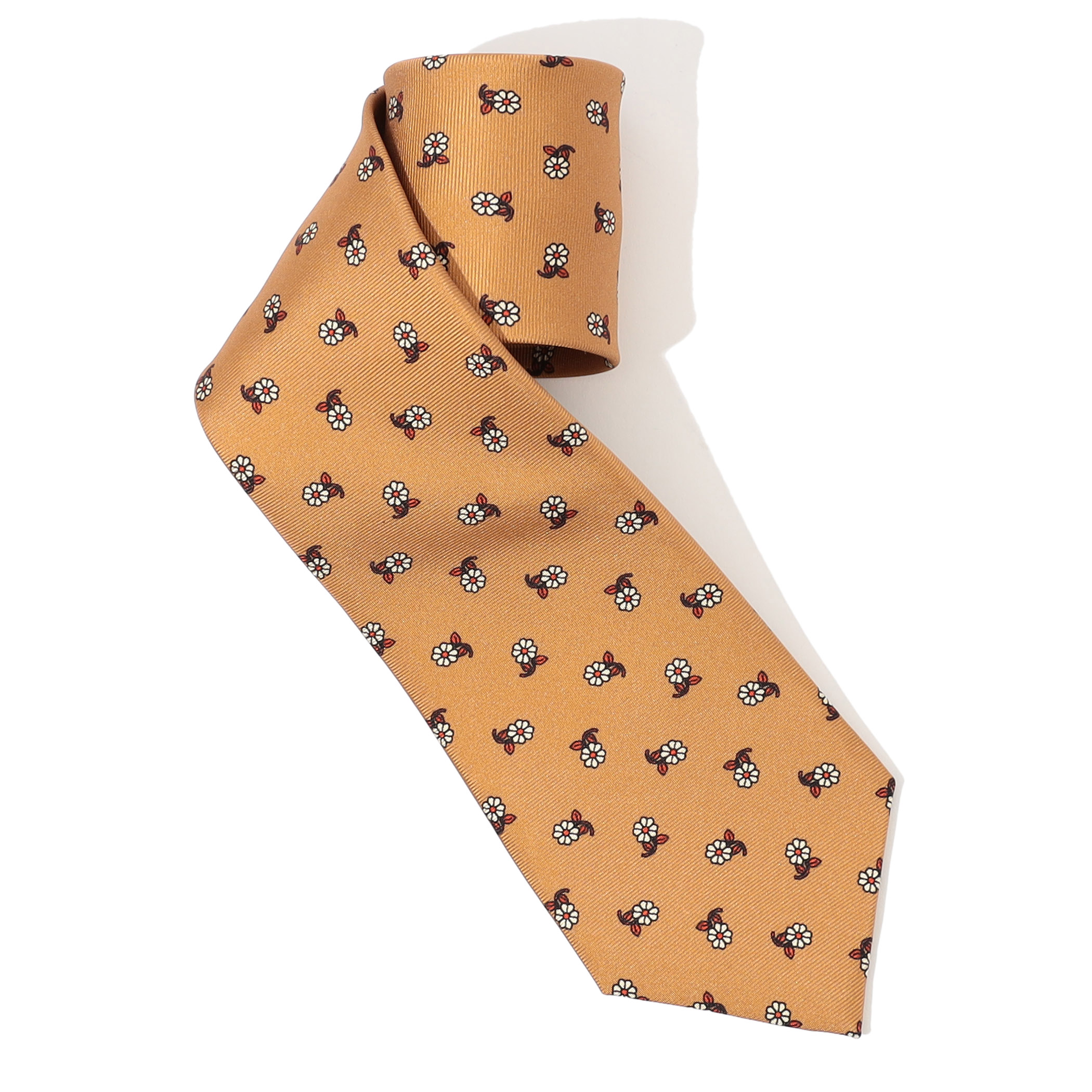 ERRICO FORMICOLA シルクプリント 花柄ネクタイ