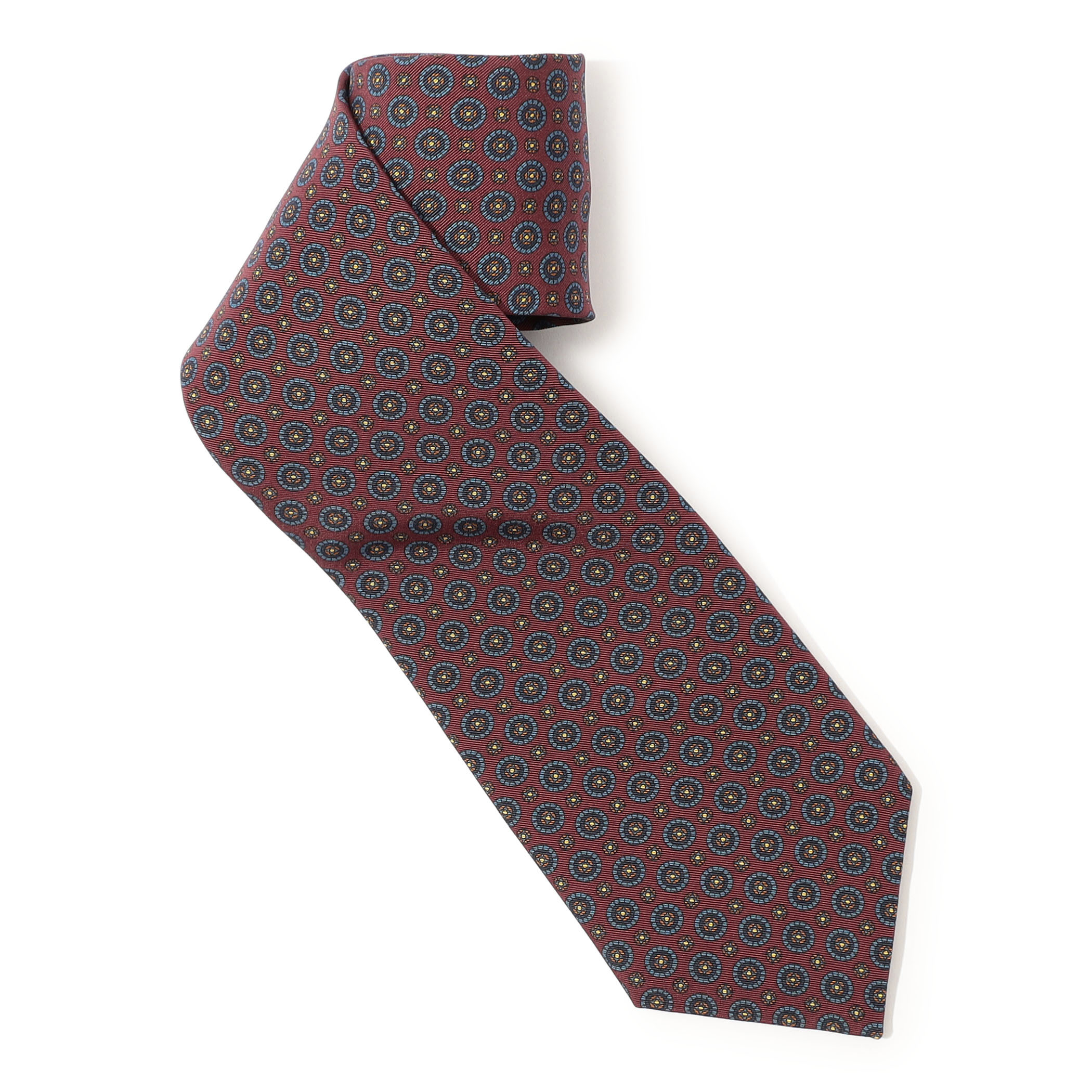 Atkinsons アイリッシュポプリン 小紋柄ネクタイ