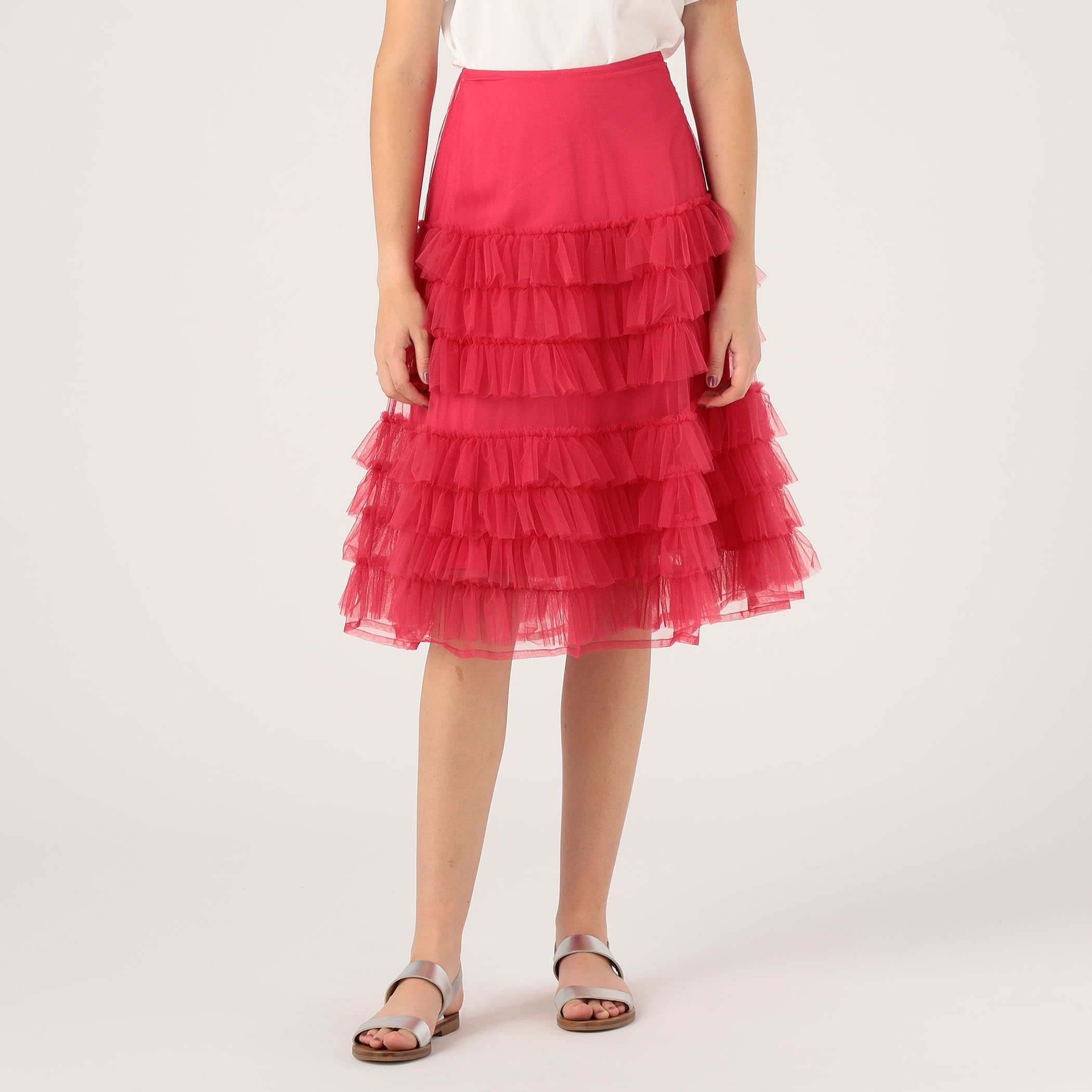 Molly Goddard Lionel ruffle-trim Tulle Skirt | Green | FARFETCH