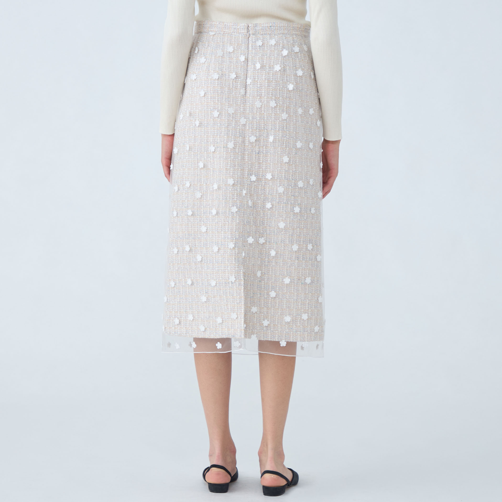 □ラッピングツイード Iラインスカート｜トゥモローランド 公式通販