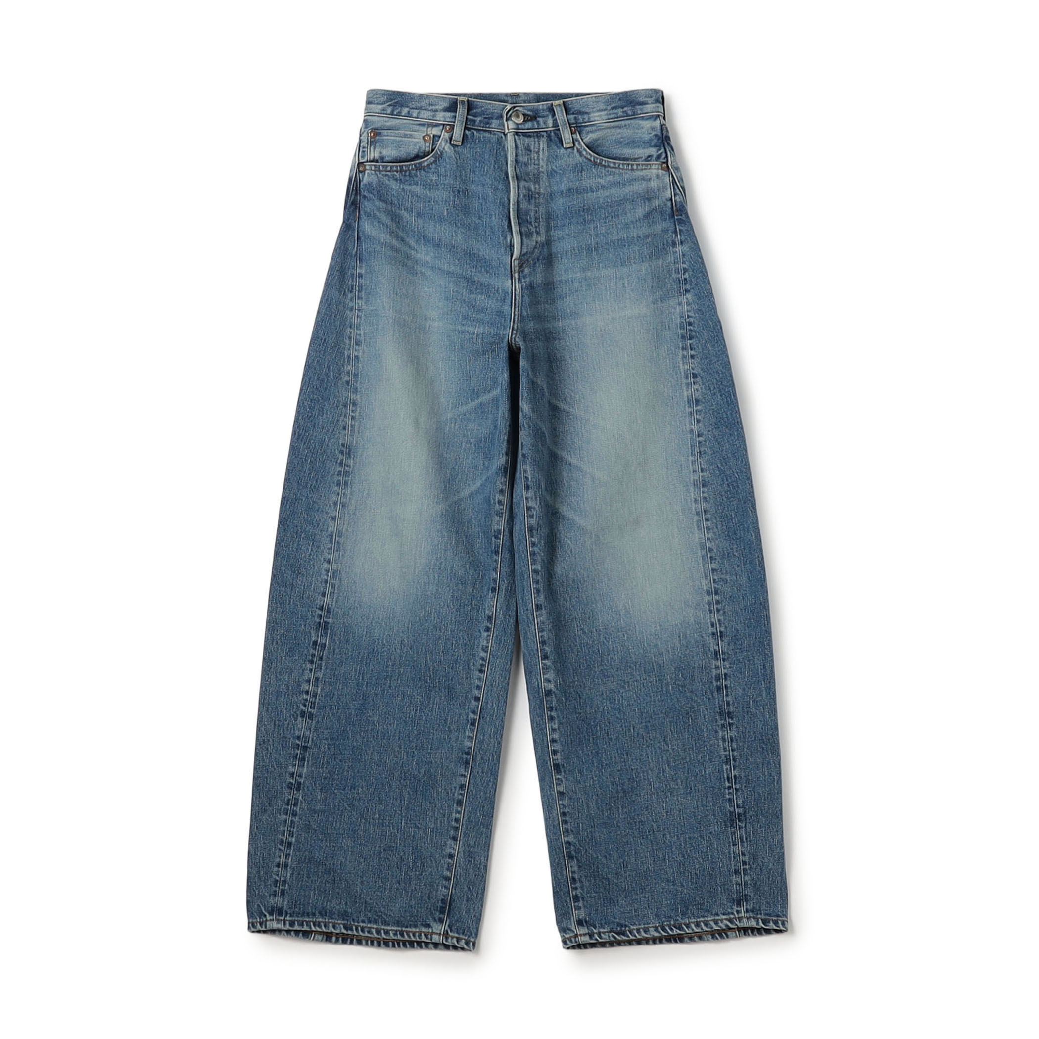 HYKE BARREL-LEG JEANS バレルレッグデニムパンツ