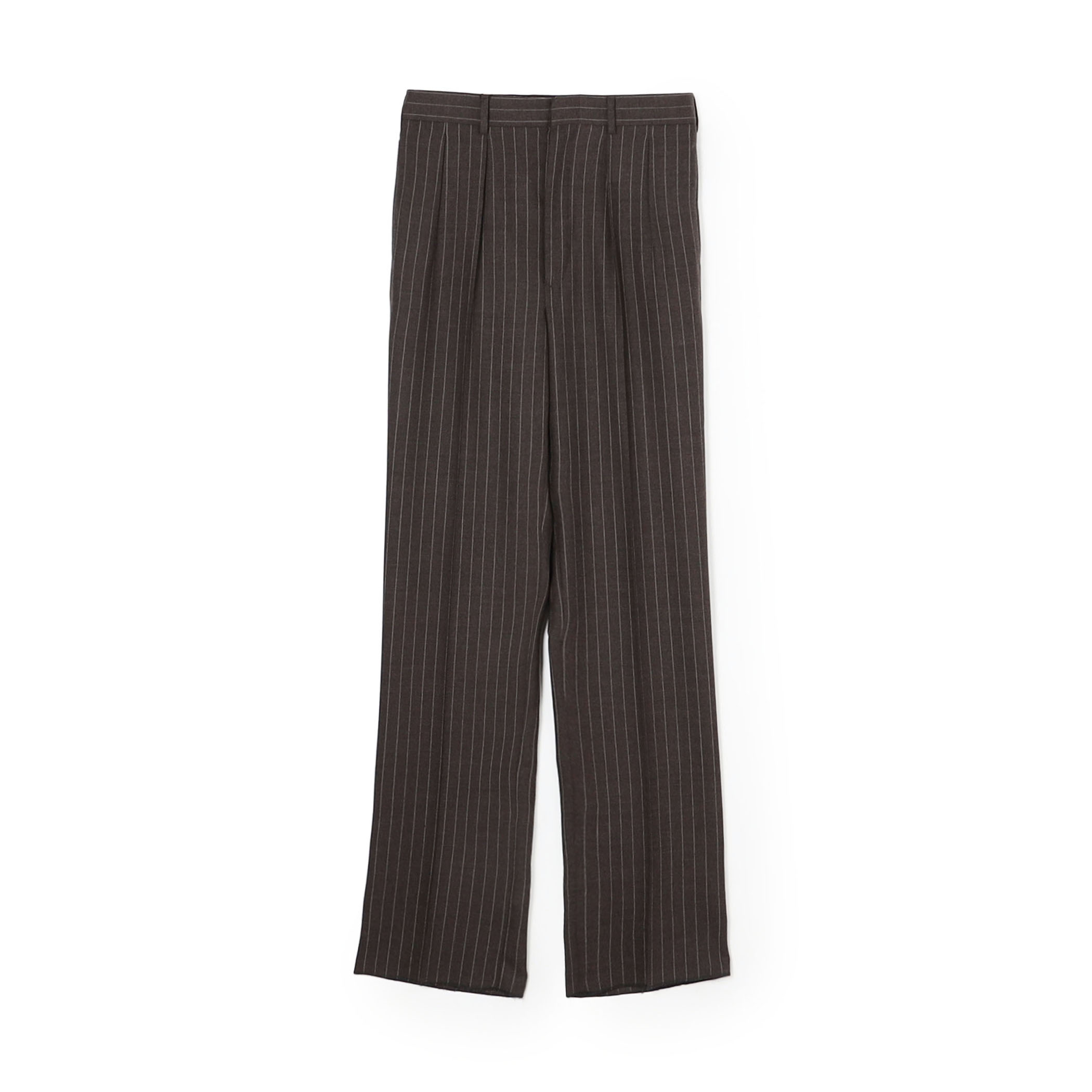 BERNARD ZINS H8 ウールストライプ 2プリーツトラウザーズ