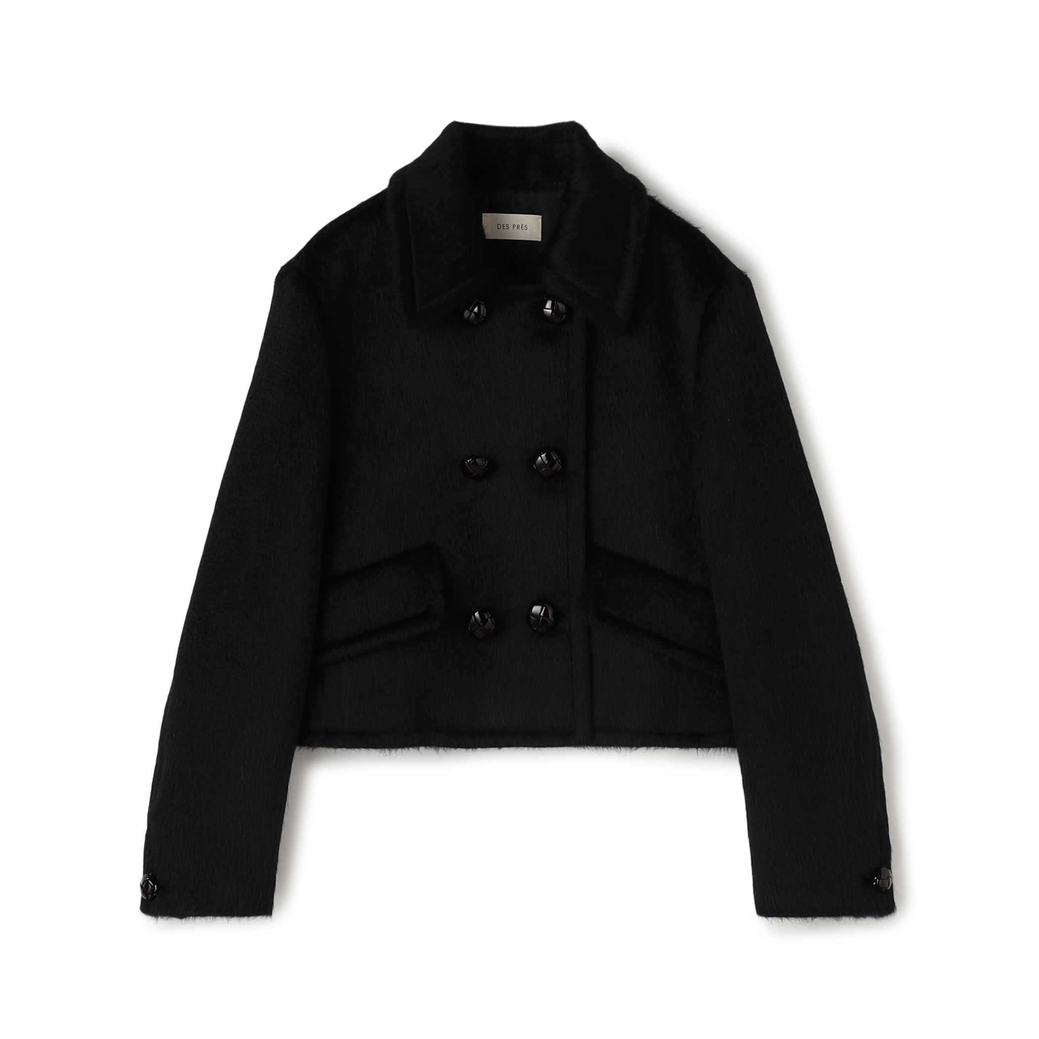 スーリーアルパカブラックシャギー ショートジャケット