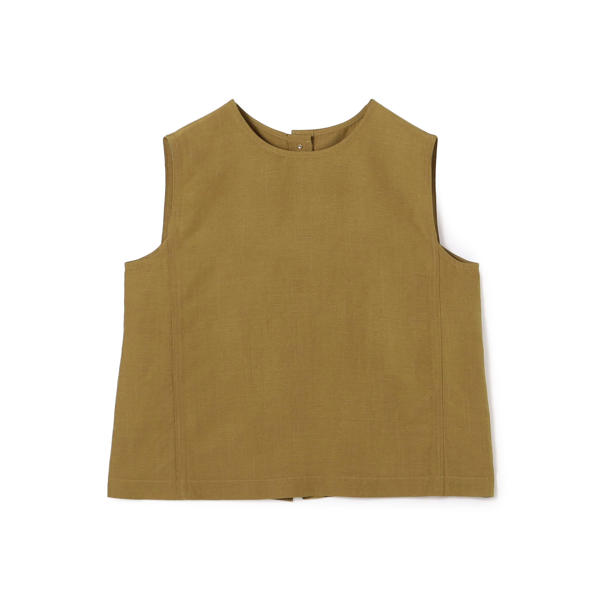 リネンキュプラシルクコンパクト 2-wayノースリーブブラウス