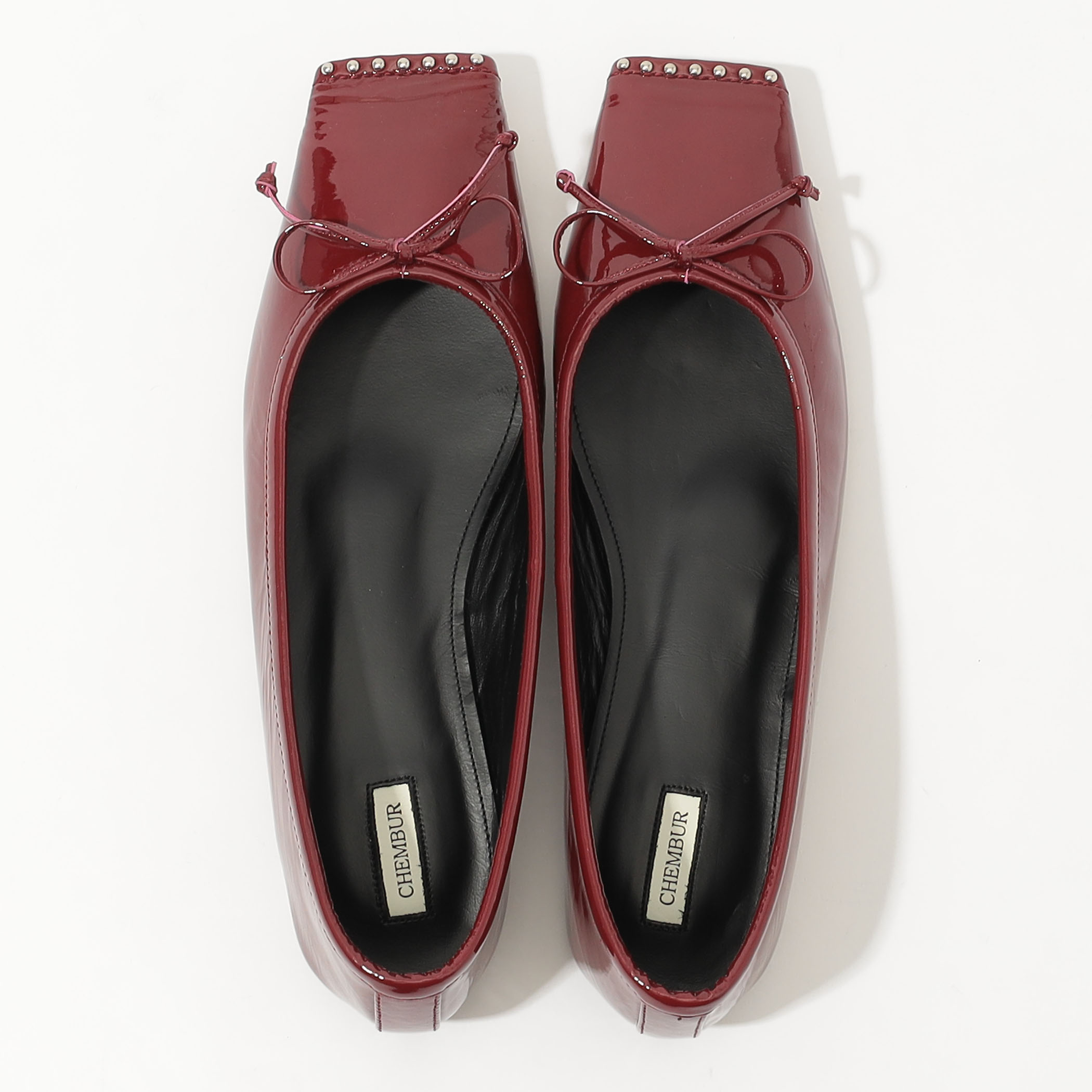 【CHEMBUR /チェンバー】FLAT STUDS BALLET シューズ フラットシューズ SQ FLAT STUDS BALLET
