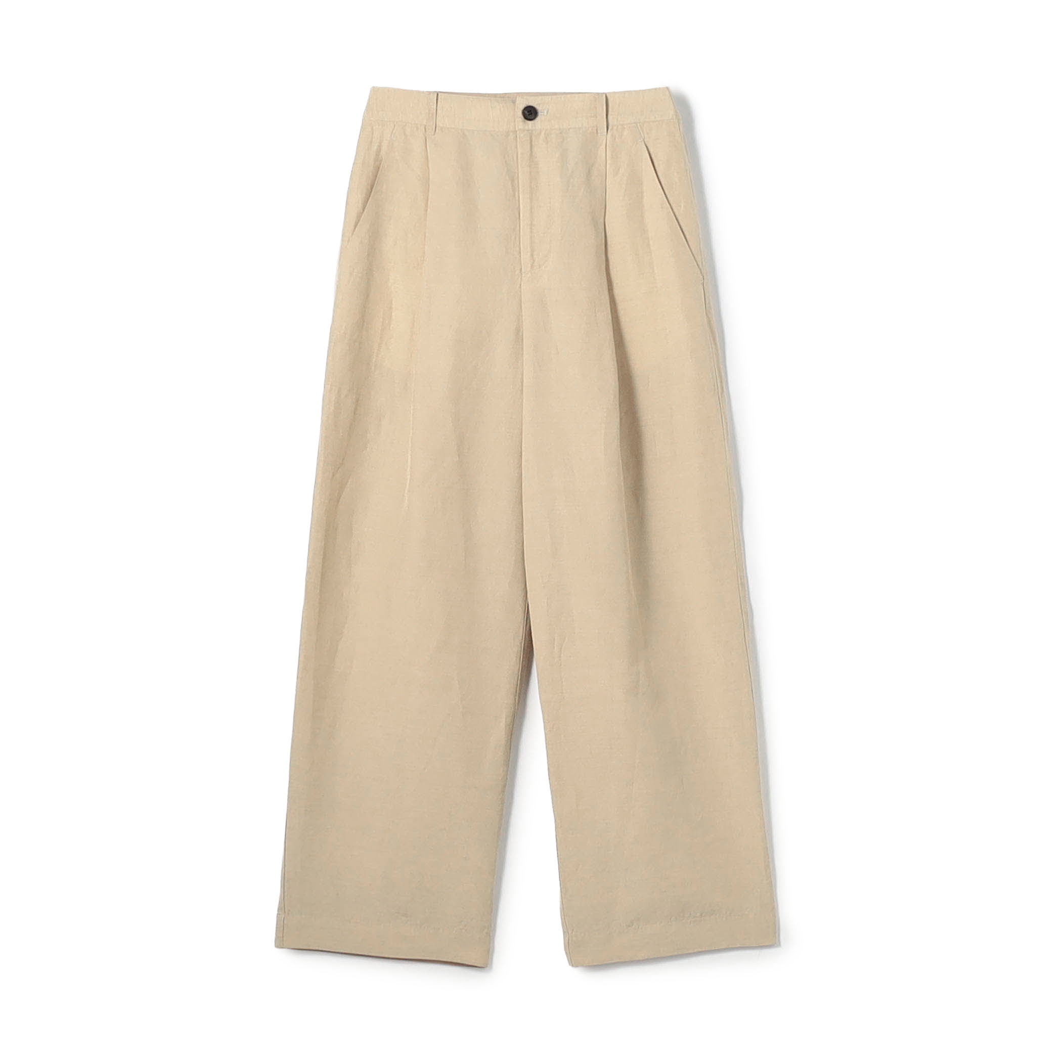 【WEB先行予約】リネンキュプラシルクコンパクト タックパンツ