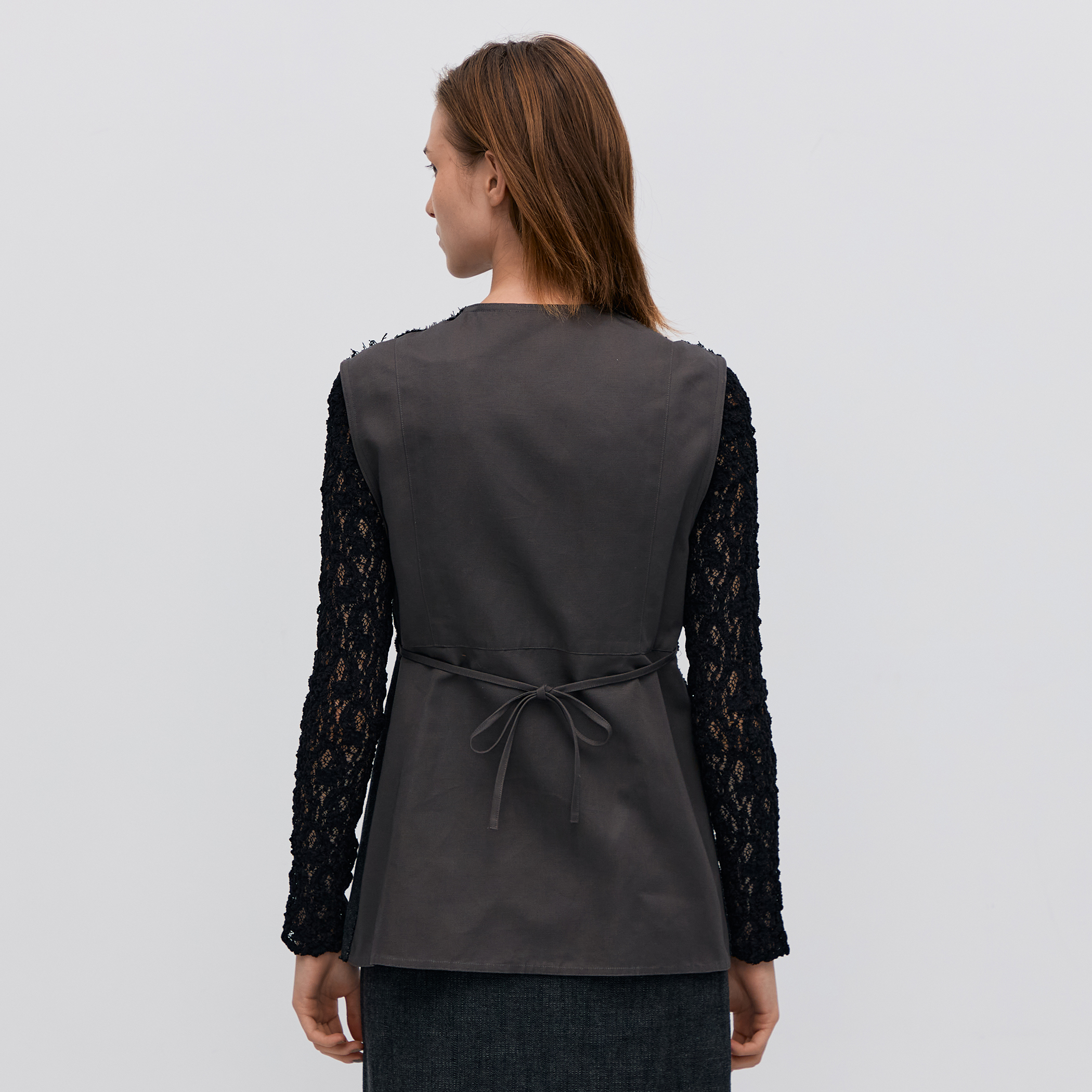 ヘリンボーンツイード カットオフコンビベスト｜トゥモローランド 公式通販