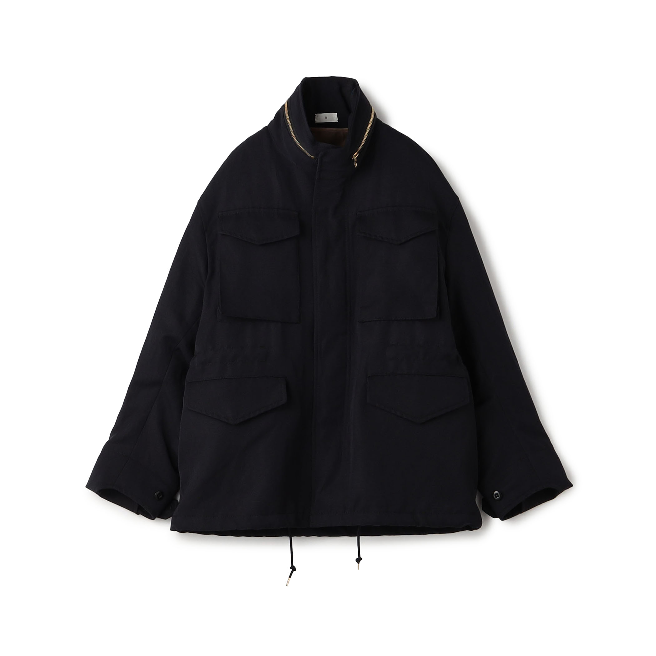 美品　トゥモローランド 製品染　M-65 中綿 紺 ネイビー L フィールド・中綿ブルゾン/40代50代からのメンズファッション
