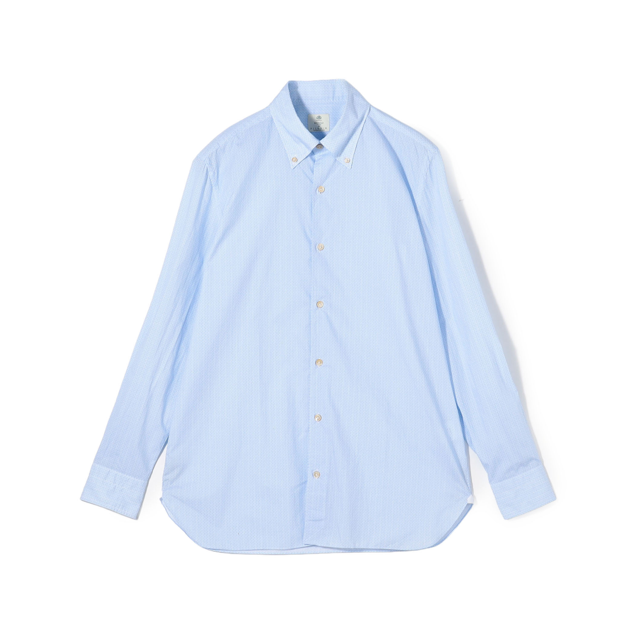 【別注】LUIGI BORRELLI GABLE コットンプリント ボタンダウンシャツ