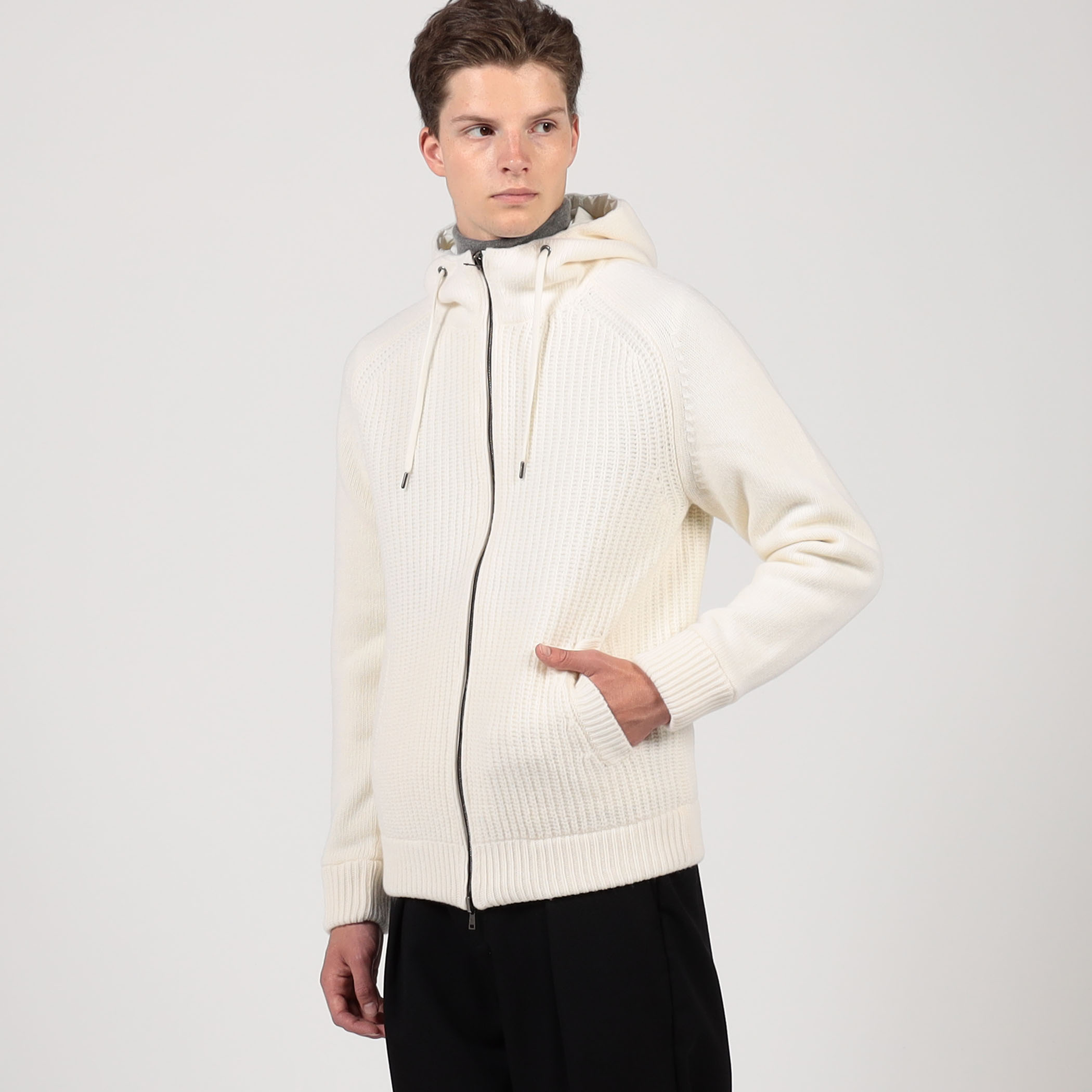 【新品】ヘルノ ニットブルゾン 46 HERNO スタンドカラー ニットブルゾン（ブルゾン）｜HERNO（ヘルノ）の