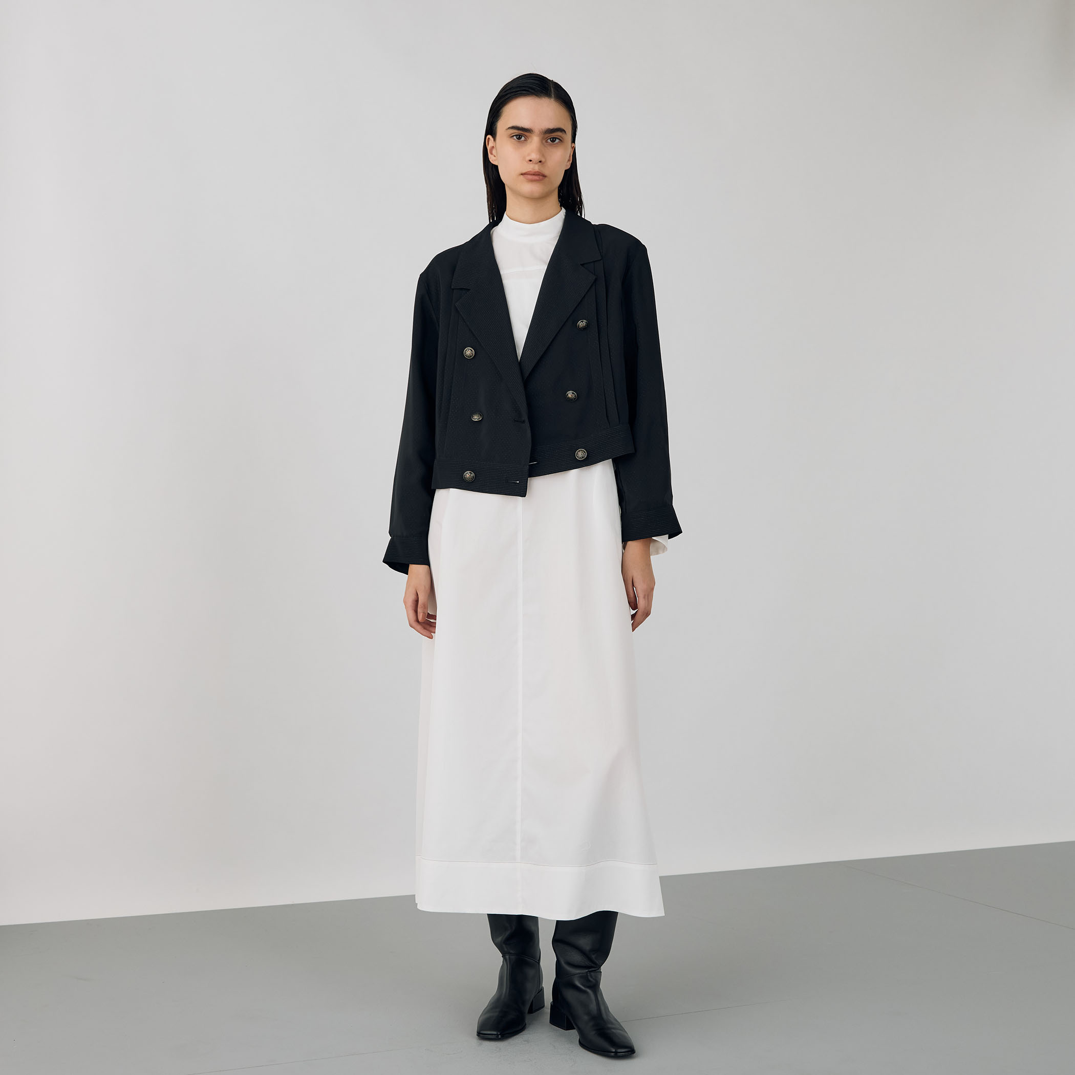 ドットジャカード ショートブルゾン｜トゥモローランド 公式通販